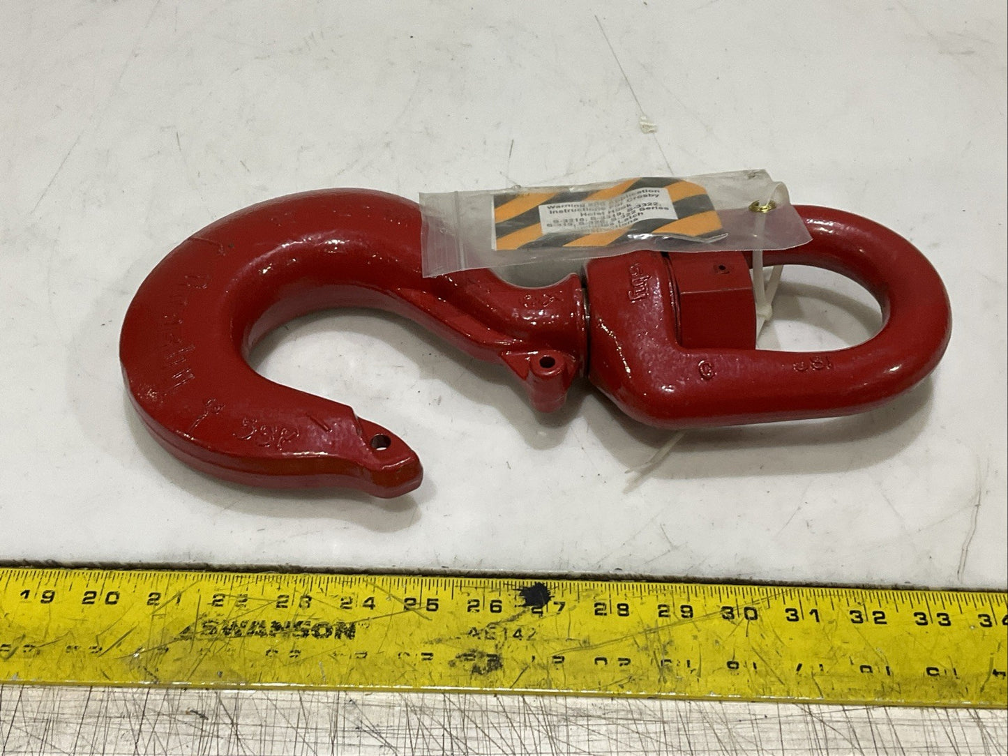 CROSBY 0088500 WLL7-IX2T HOIST HOOK WITH SWIVEL WLLIX2T S-322 SERIES Z2M