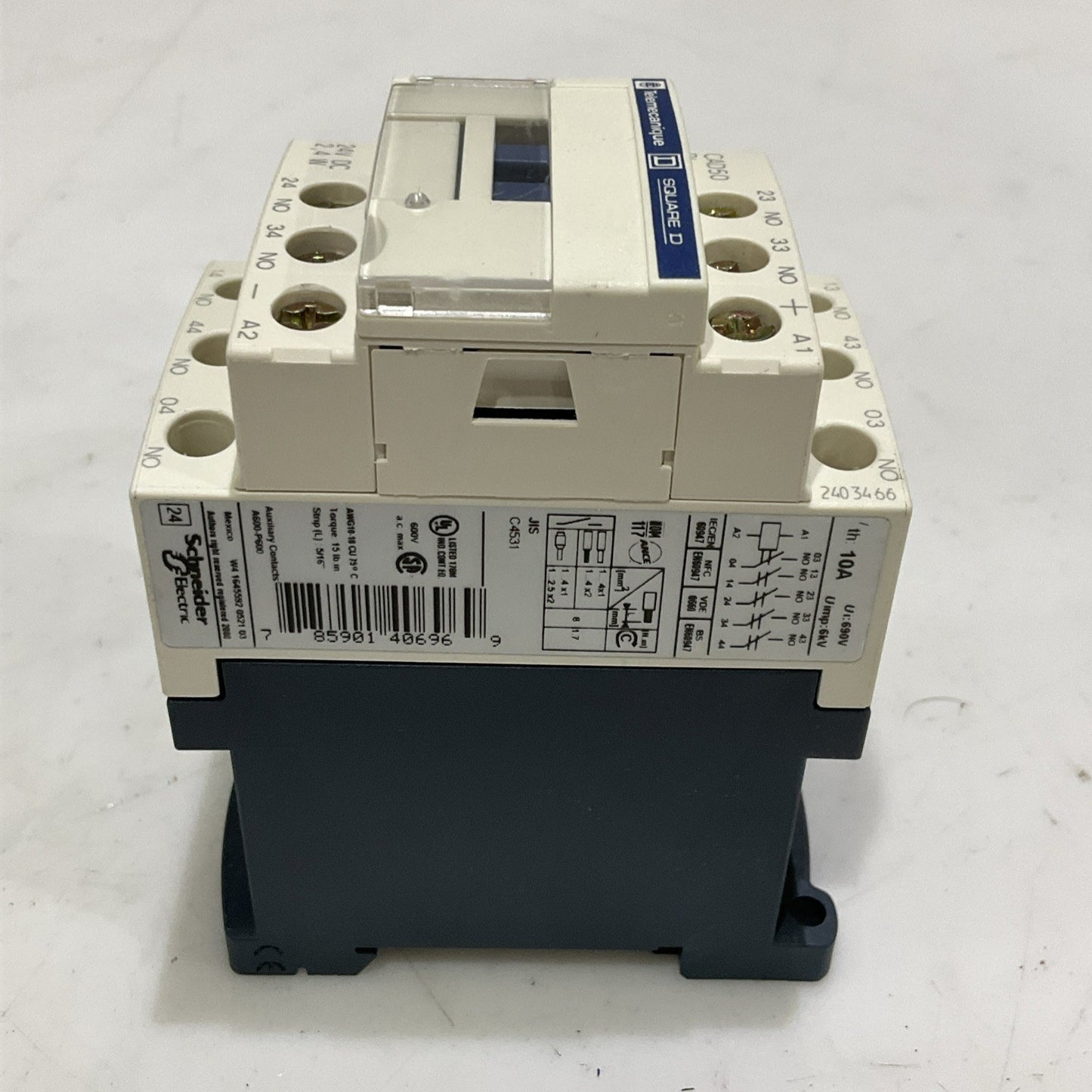 SQUARE D TELEMECANIQUE CAD50BL CONTROL RELAY 24V CAD50BL40696 Z2M
