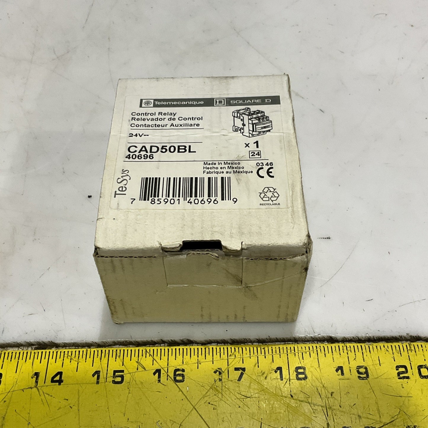 SQUARE D TELEMECANIQUE CAD50BL CONTROL RELAY 24V CAD50BL40696 Z2M