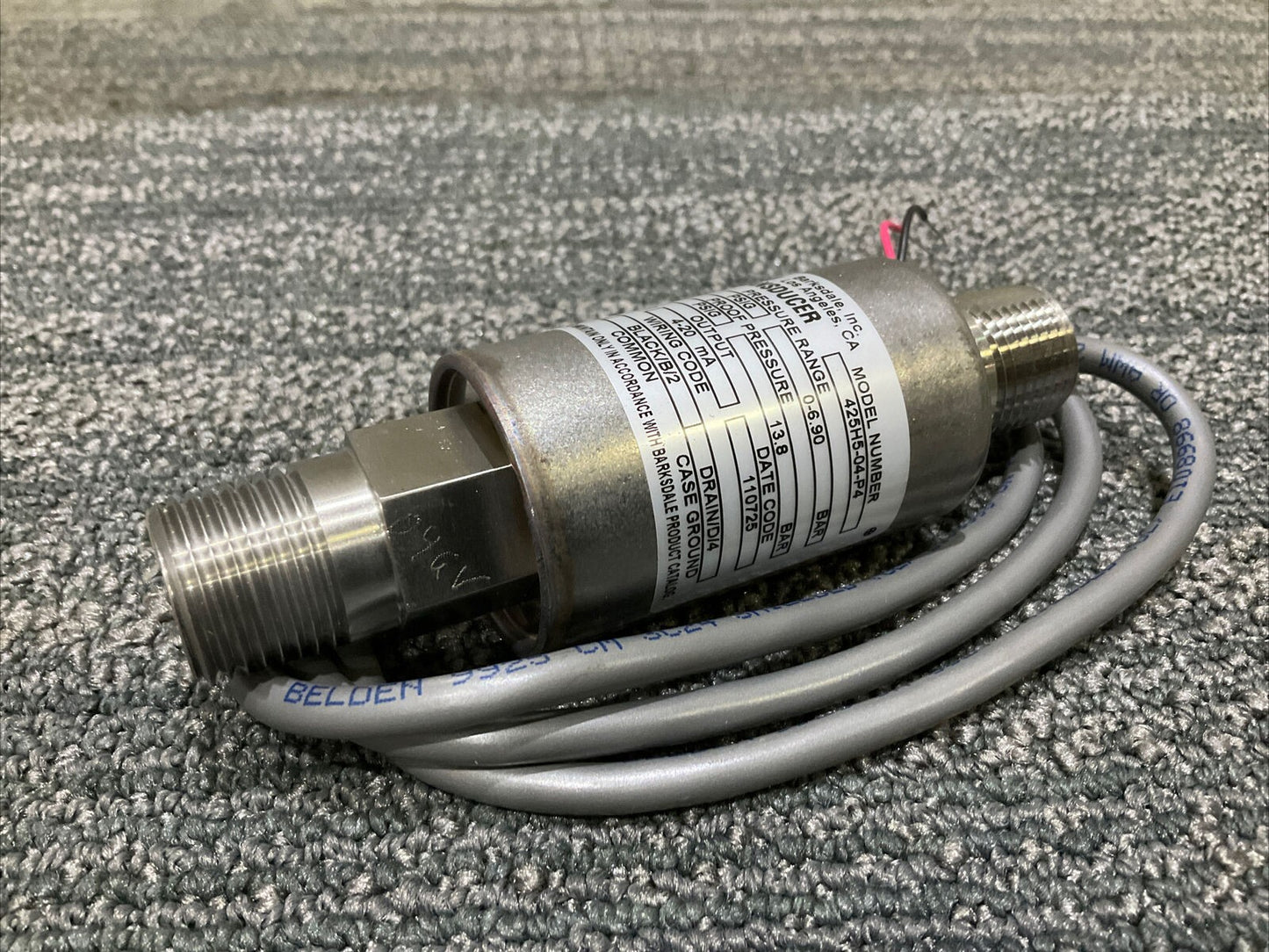 BARKSDALE 425HG04P4 425HG-04-P4 PRESSURE TRANSDUCER 0-100 PSI 222