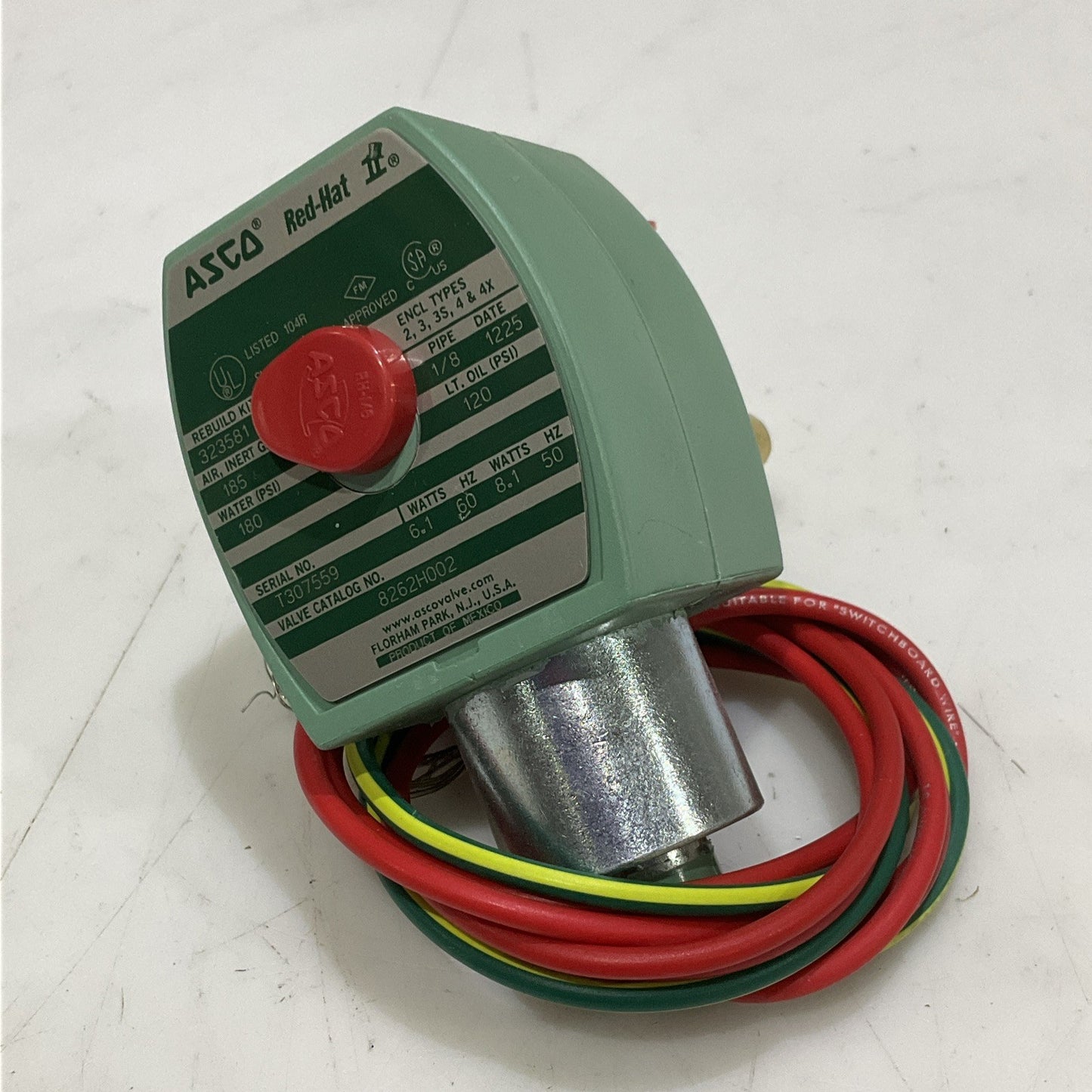 ASCO 8262H002 CS29862 SOLENOID VALVE 1/8 IN 120/60 110/50 Z2M
