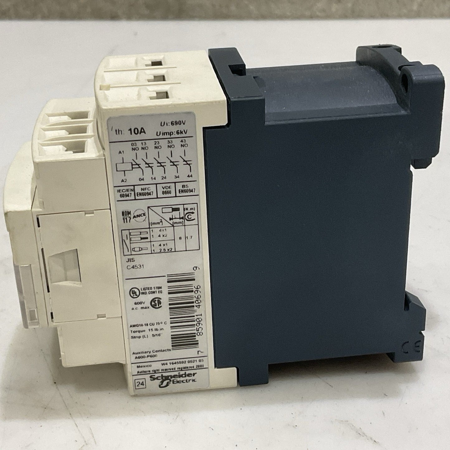 SQUARE D TELEMECANIQUE CAD50BL CONTROL RELAY 24V CAD50BL40696 Z2M