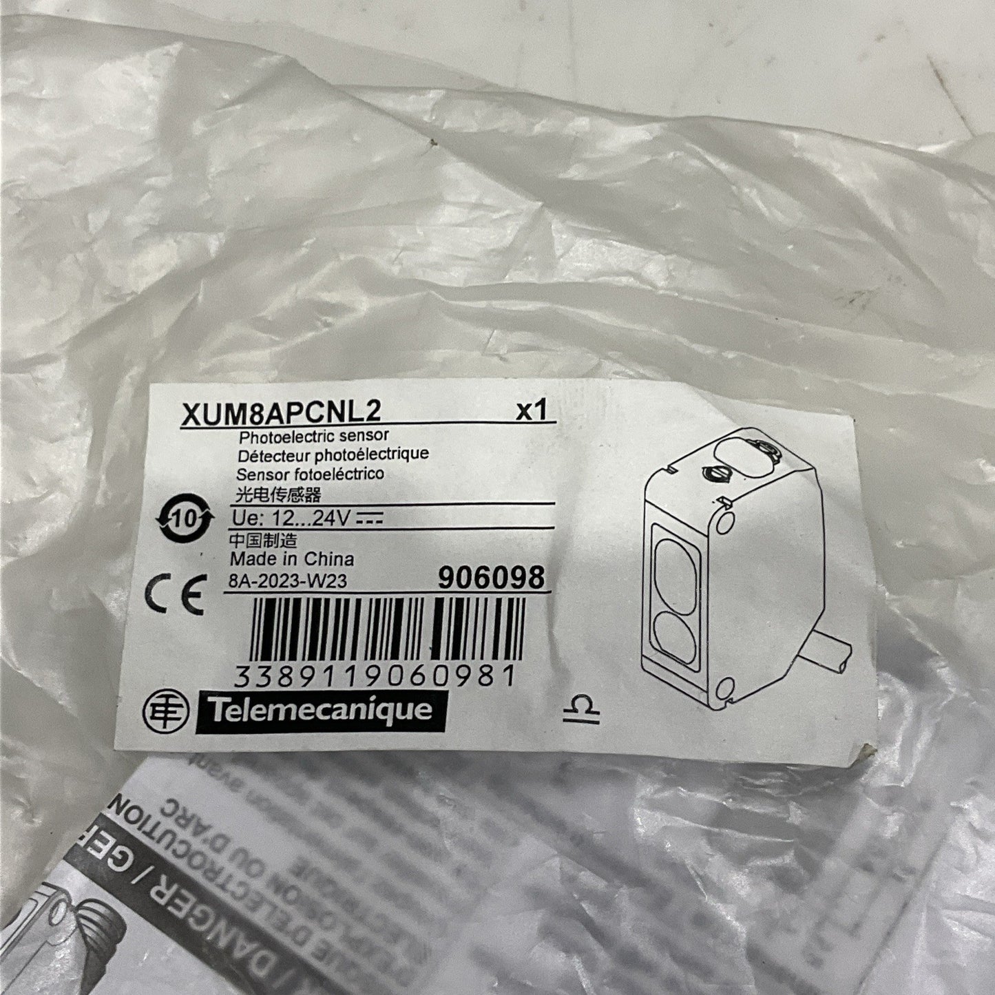 TELEMECANIQUE XUM8APCNL2 PHOTOELECTRIC SWITCH SENSOR 12-24V Z2M