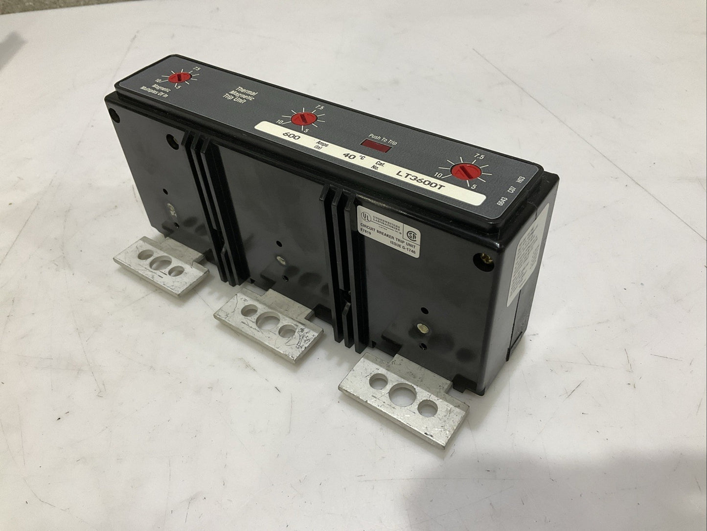 WESTINGHOUSE LT3600T THERMAL MAGNETIC TRIP UNIT 600 A 3 P 40 C Z2M