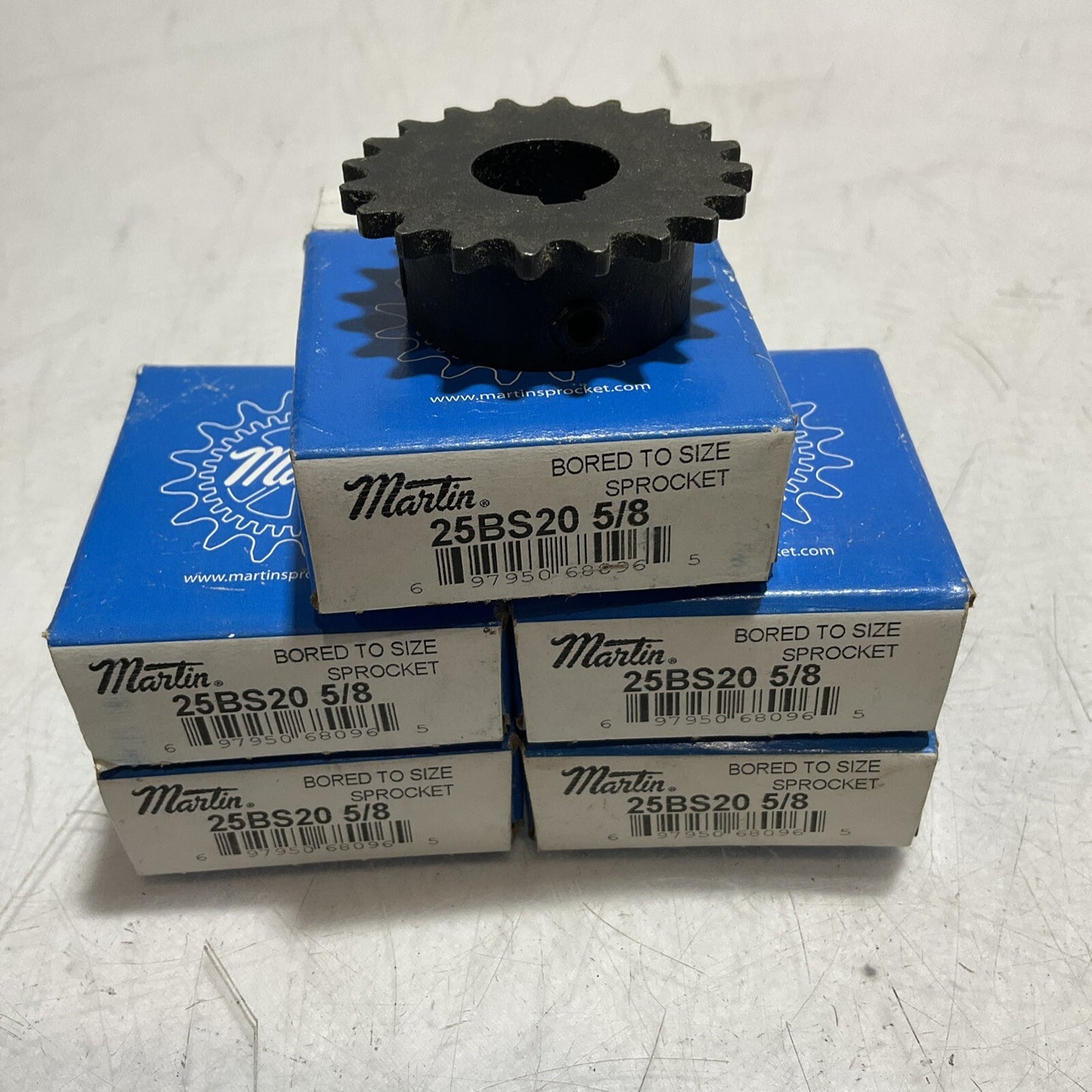 MARTIN 25BS20 SIZE 5/8 PINCH ROLLER CHAIN SPROCKET LOT OF 5 678