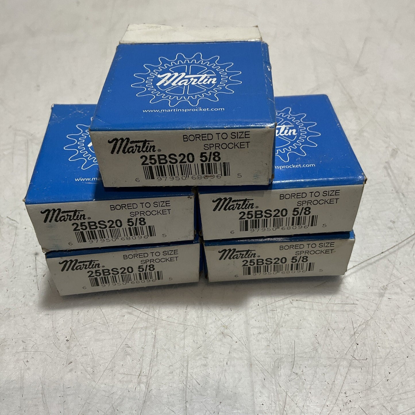MARTIN 25BS20 SIZE 5/8 PINCH ROLLER CHAIN SPROCKET LOT OF 5 678