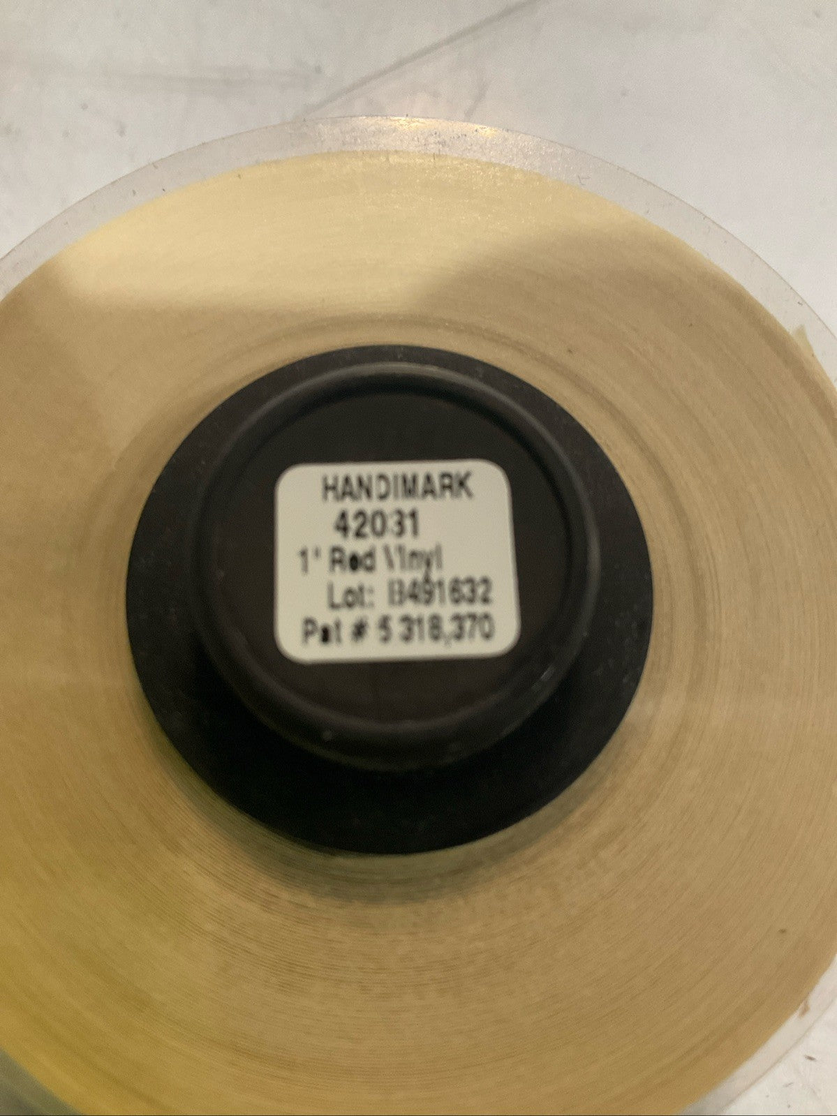 BRADY HANDIMARK Y6094-42031 RED VINYL ROUGE 1.0X50 25.4MX15.2 LABEL TAPE Z2M