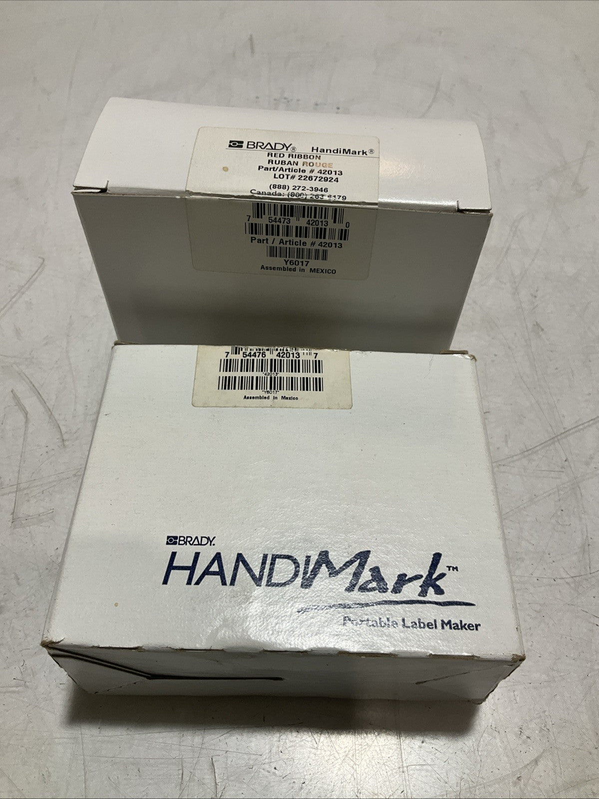 BRADY HANDIMARK 42013 RED PRINTER RIBBON LOT OF 2 Z2M
