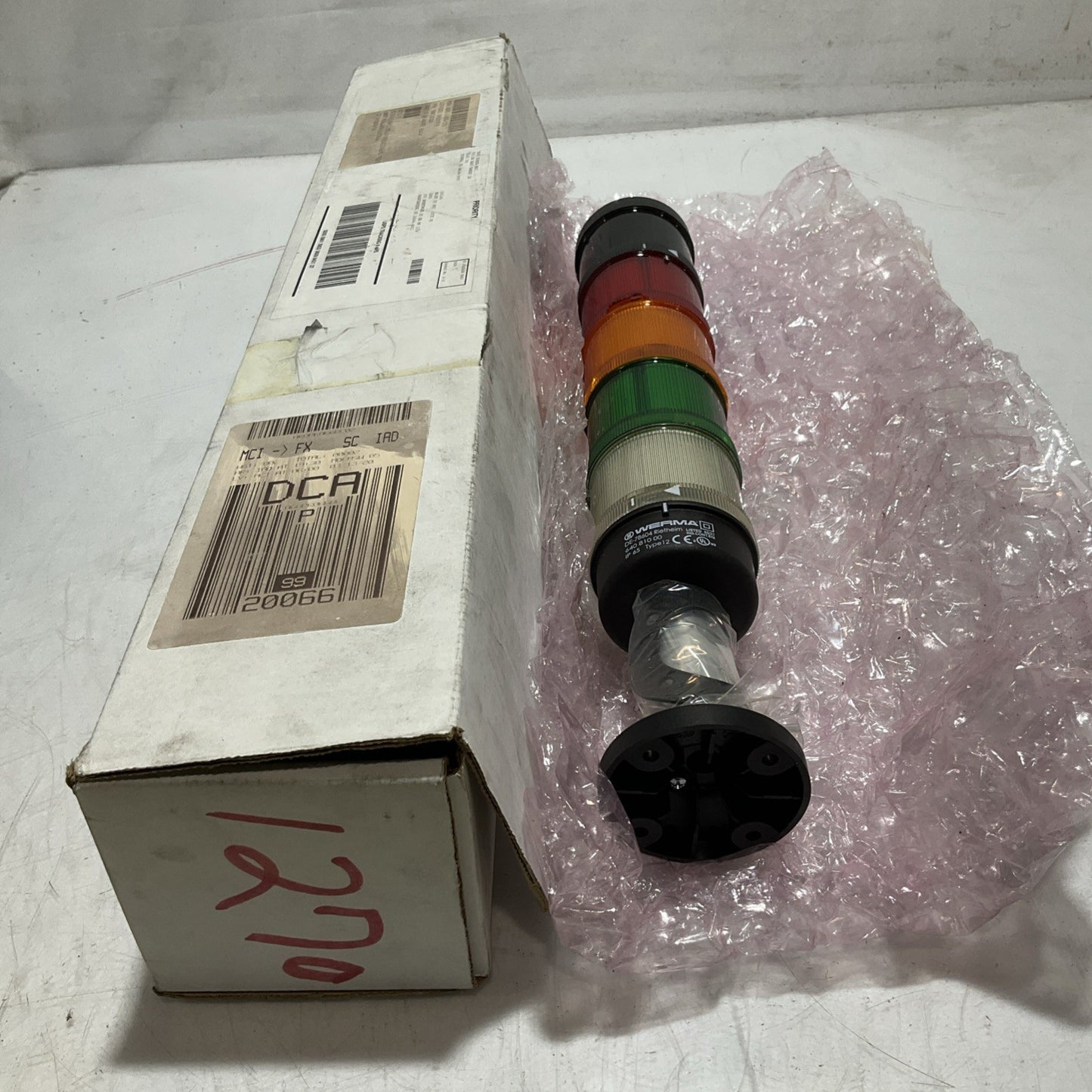 WERMA SIGNALTECHIK 64081000- 64582075 STACK LIGHT DOLLY INDUCT RGYC TUBE U3S