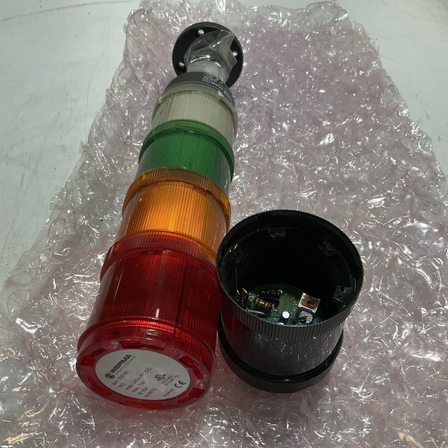 WERMA SIGNALTECHIK 64081000- 64582075 STACK LIGHT DOLLY INDUCT RGYC TUBE U3S