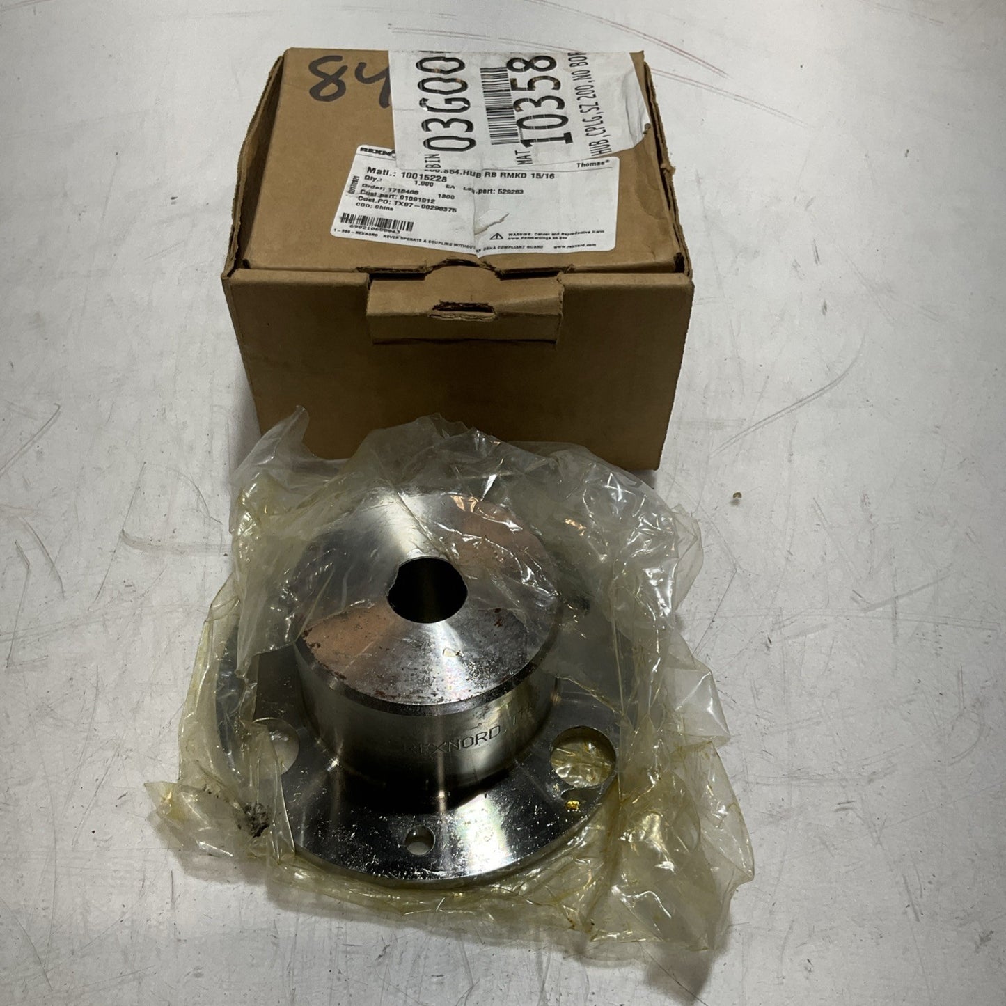 REXNORD 529283 -10015228 01091912 HUB CPLG SZ NO BORE U3S