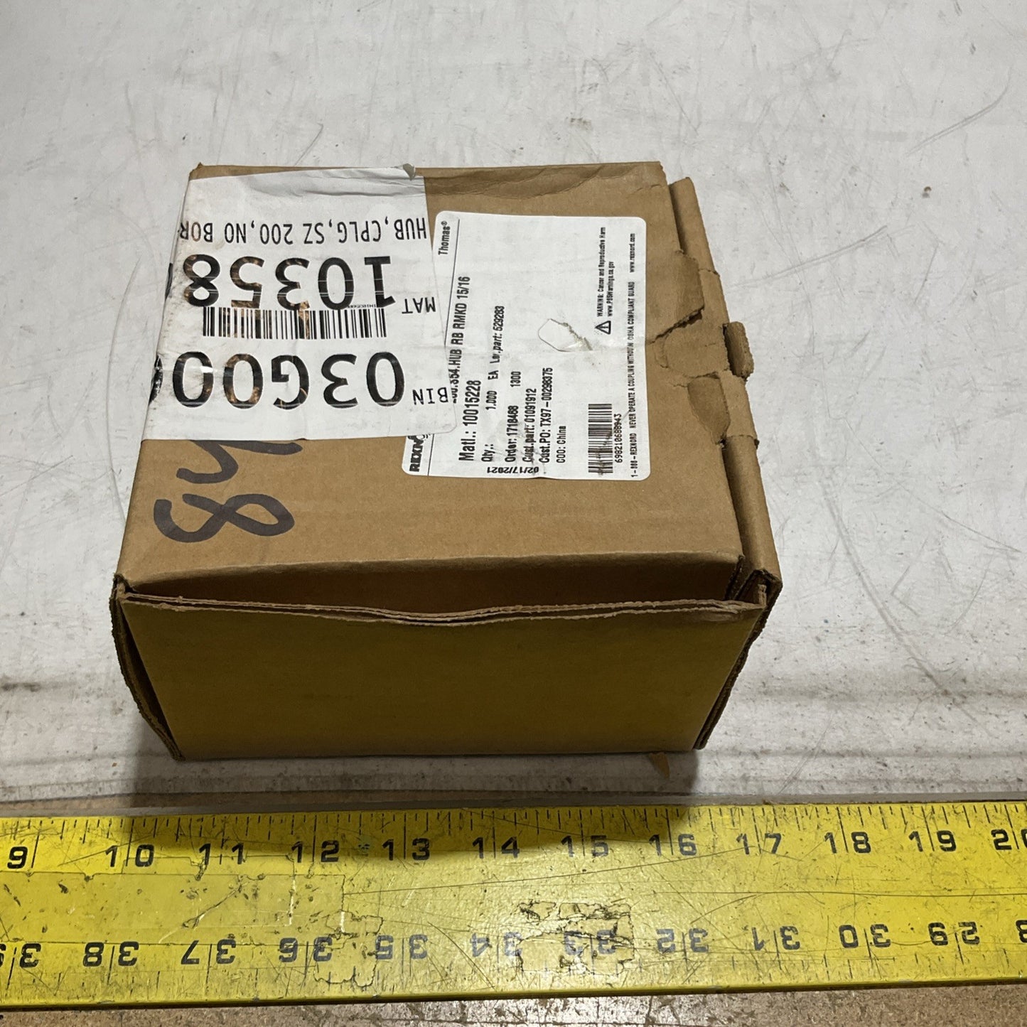 REXNORD 529283 -10015228 01091912 HUB CPLG SZ NO BORE U3S