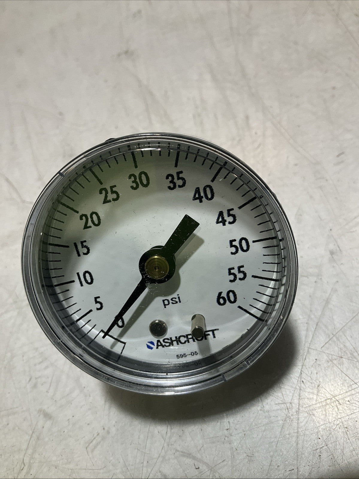 ASHCROFT 595-05 INDUSTRIAL PRESSURE GAUGE POLYCARBONATE 0/60PSI Z2M