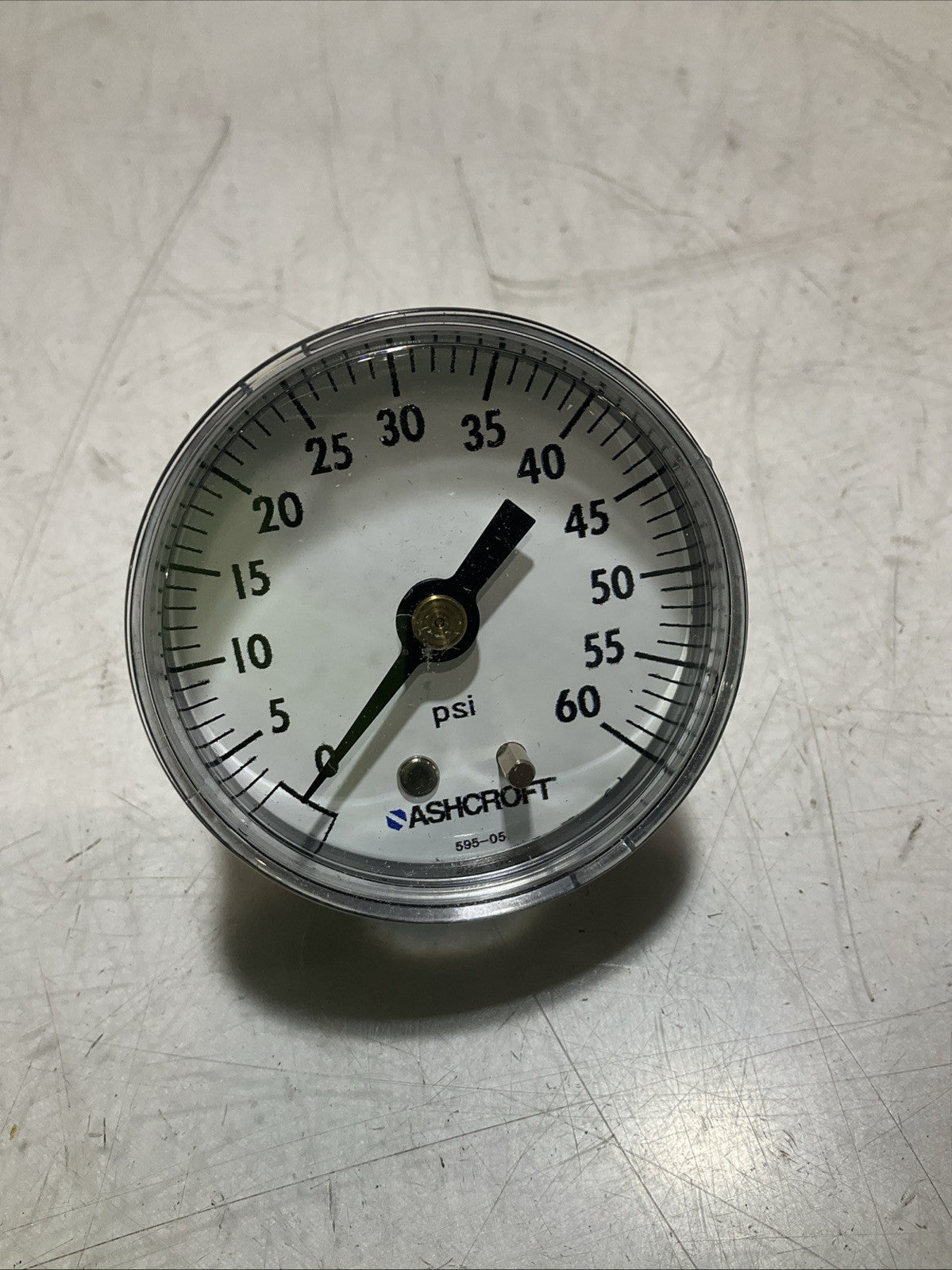 ASHCROFT 595-05 INDUSTRIAL PRESSURE GAUGE POLYCARBONATE 0/60PSI Z2M