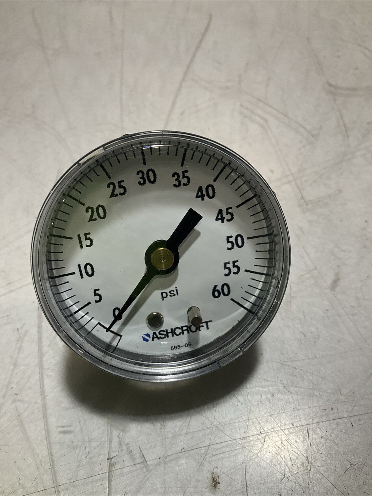 ASHCROFT 595-05 INDUSTRIAL PRESSURE GAUGE POLYCARBONATE 0/60PSI Z2M