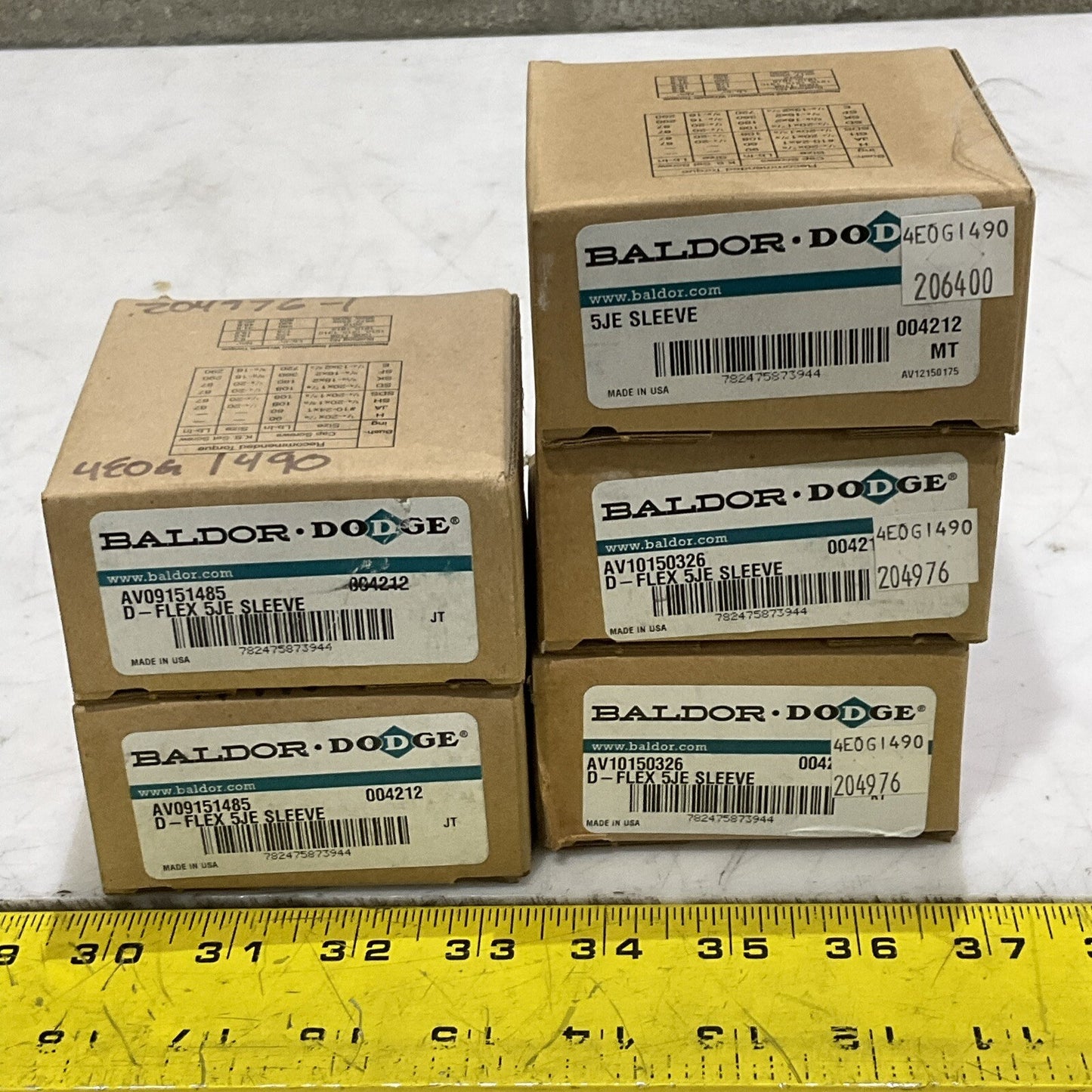 BALDOR DODGE 004212 5JE D-FLEX SLEEVE LOT OF 5 G7T