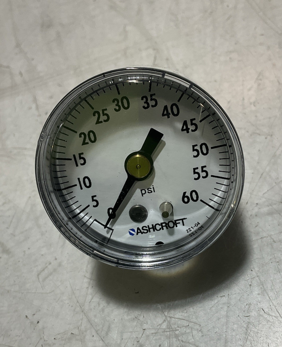 ASHCROFT 221-04 INDUSTRIAL PRESSURE GAUGE POLYCARBONATE 0-60PSI LOT OF 3 Z2M