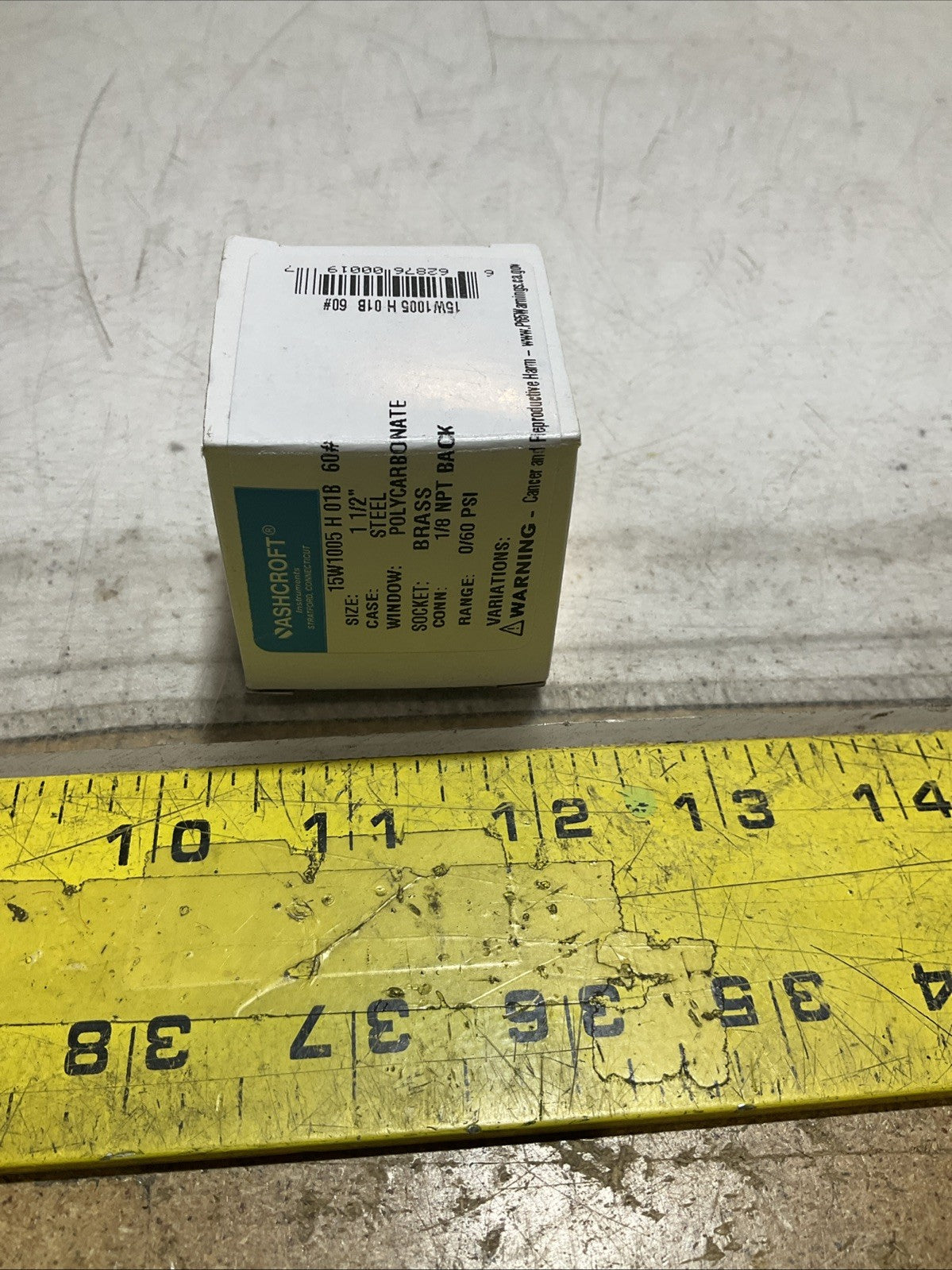 ASHCROFT 221-04 INDUSTRIAL PRESSURE GAUGE POLYCARBONATE 0-60PSI LOT OF 3 Z2M