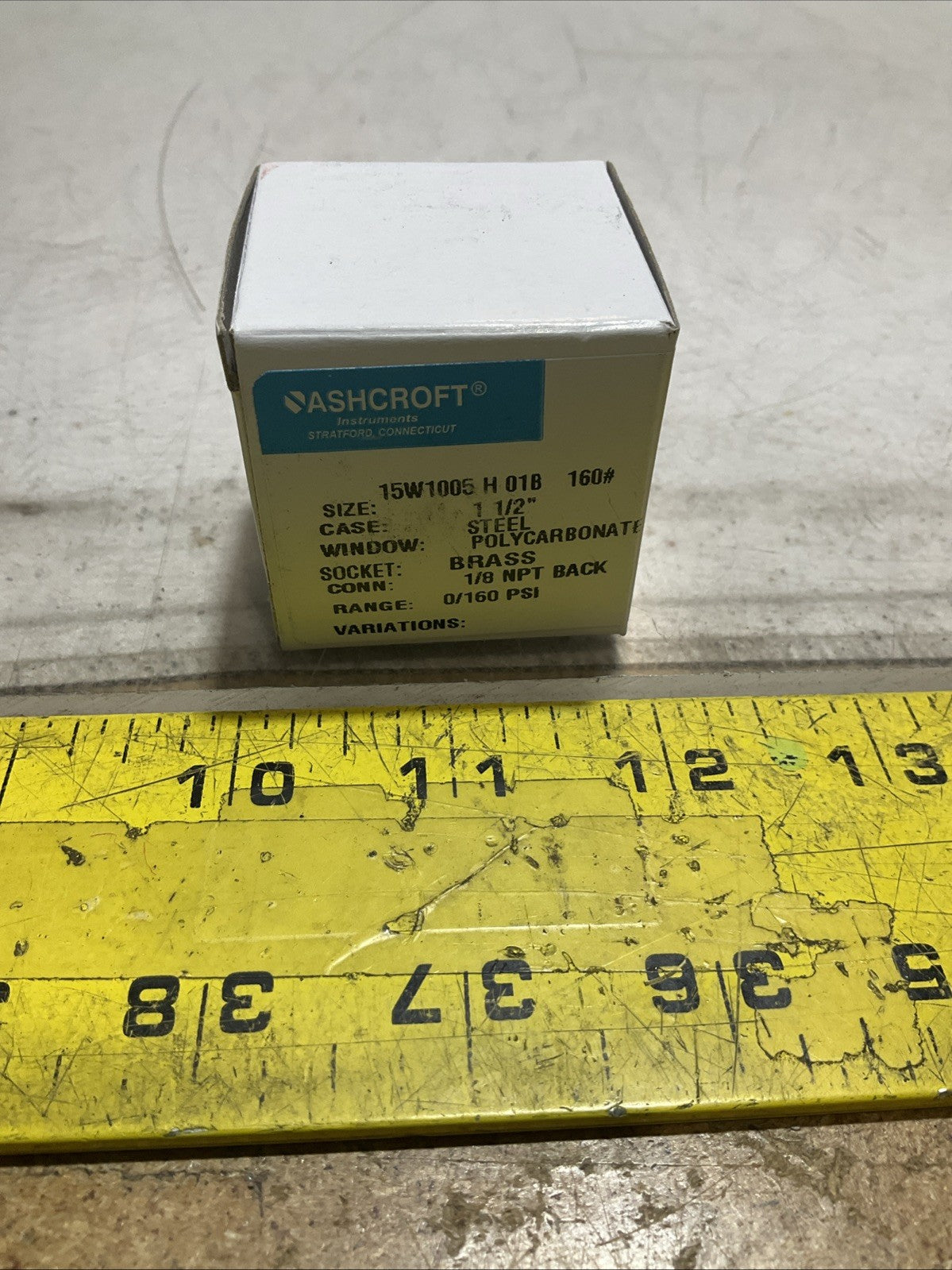 ASHCROFT 221-06 INDUSTRIAL PRESSURE GAUGE POLYCARBONATE 01/160PSI LOT OF 4 Z2M