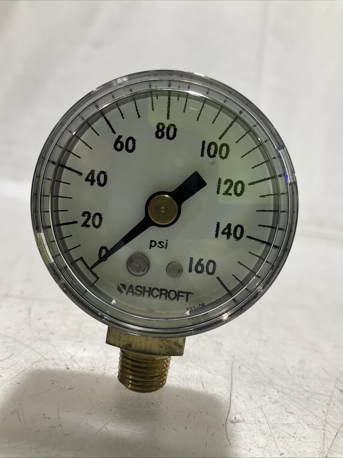 ASHCROFT 331-06 INDUSTRIAL PRESSURE GAUGE POLYCARBONATE BRASS 0-160PSI Z2M