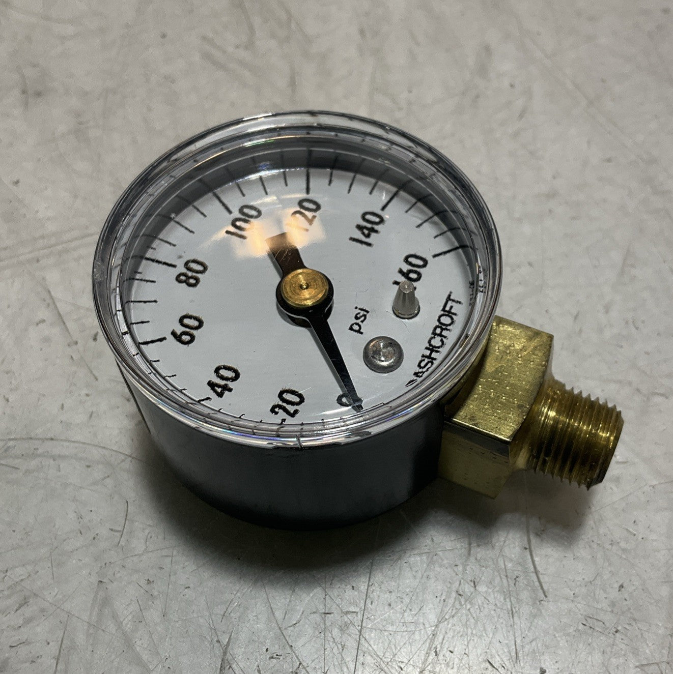 ASHCROFT 331-06 INDUSTRIAL PRESSURE GAUGE POLYCARBONATE BRASS 0-160PSI Z2M