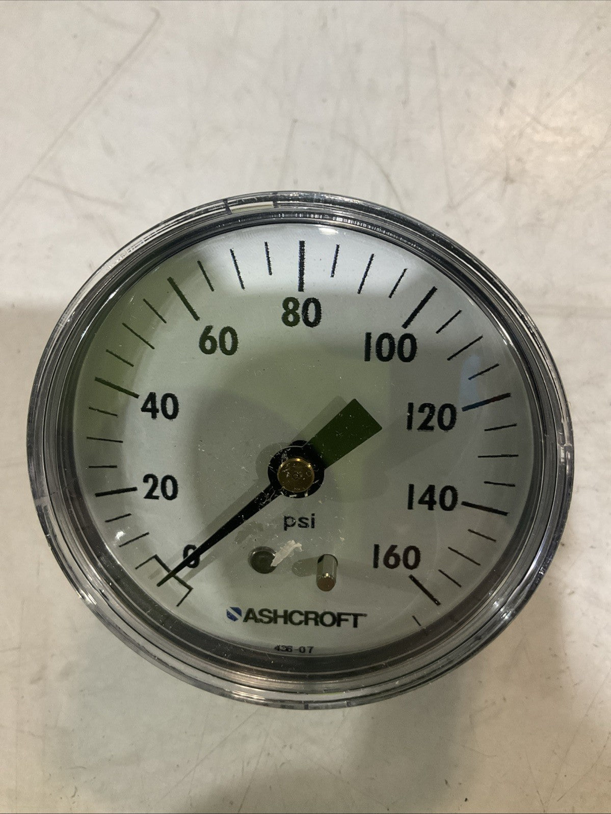 ASHCROFT 436-07 INDUSTRIAL PRESSURE GAUGE 0-160PSI LOT OF 2 Z2M