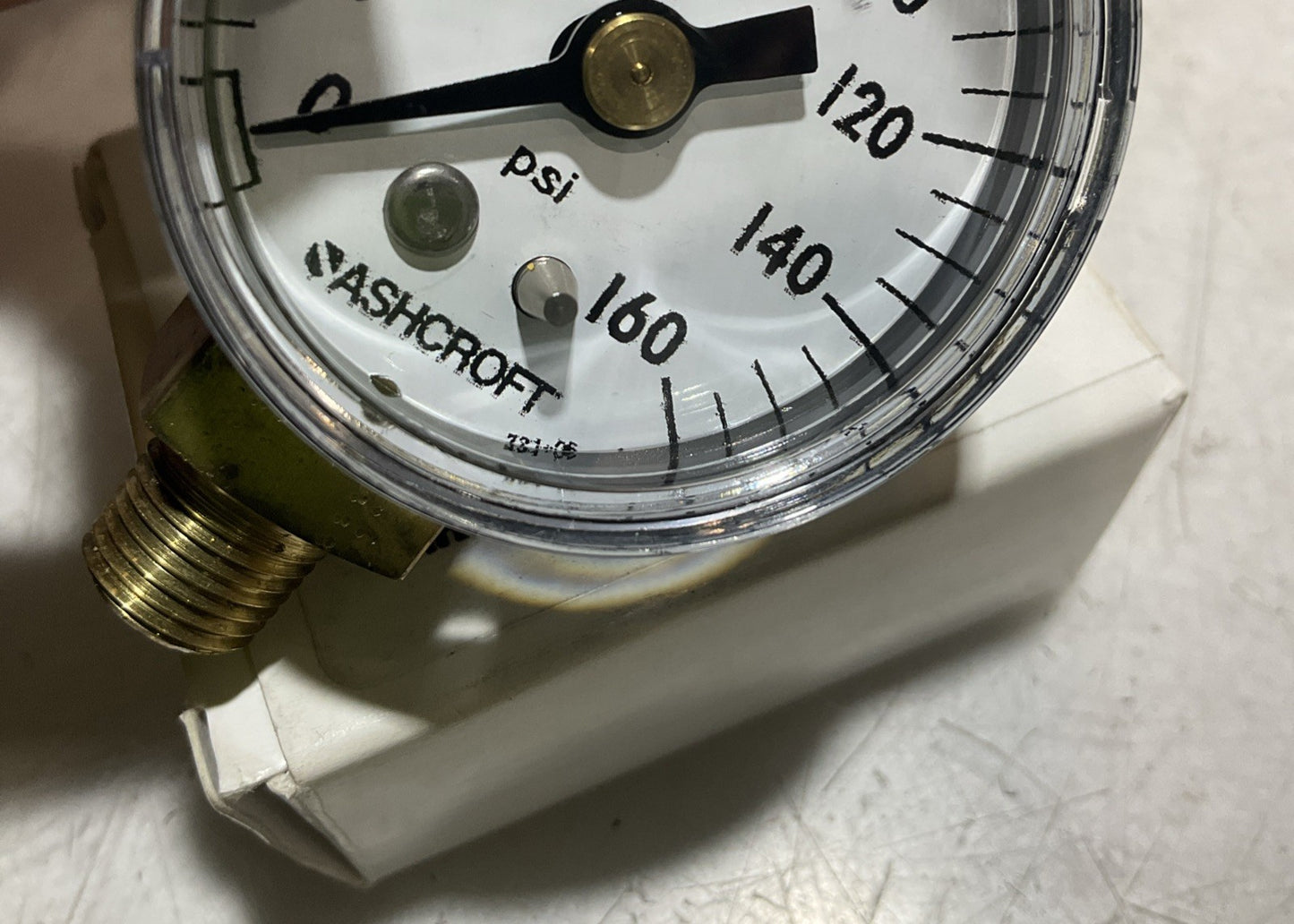 ASHCROFT 331-06 INDUSTRIAL PRESSURE GAUGE POLYCARBONATE BRASS 0-160PSI Z2M