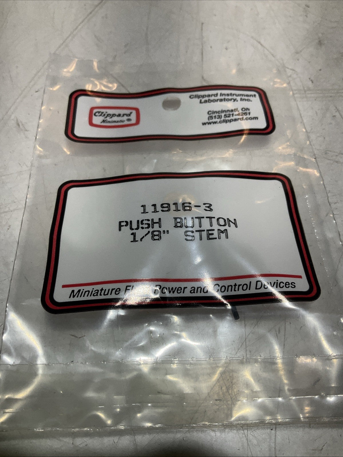 CLIPPARD 11916-3 SMALL PUSH BUTTON 1/8 MOUNTS DIRECTLY ON VALVE LOT OF 15 Z2M
