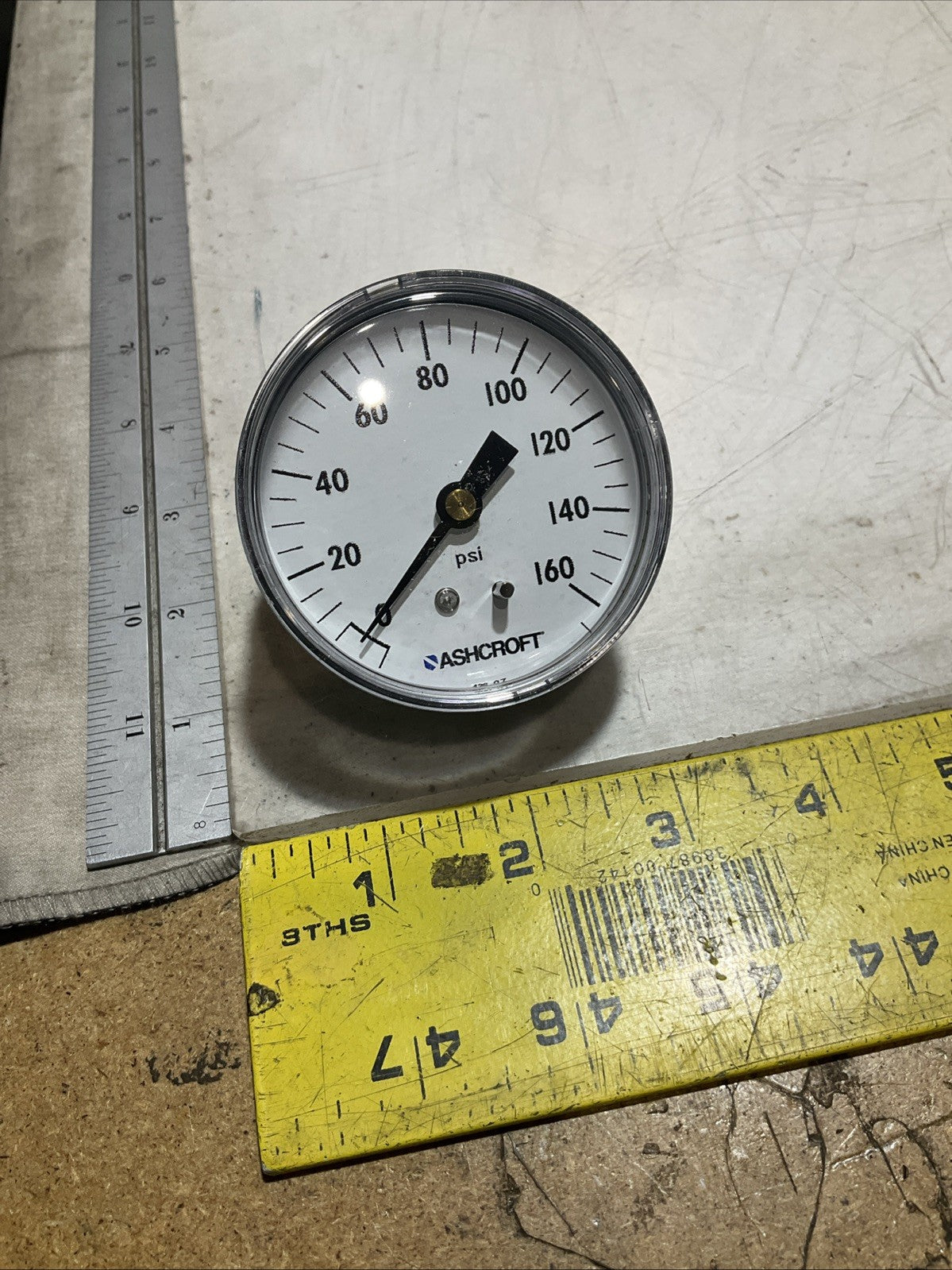 ASHCROFT 436-07 INDUSTRIAL PRESSURE GAUGE 0-160PSI LOT OF 2 Z2M