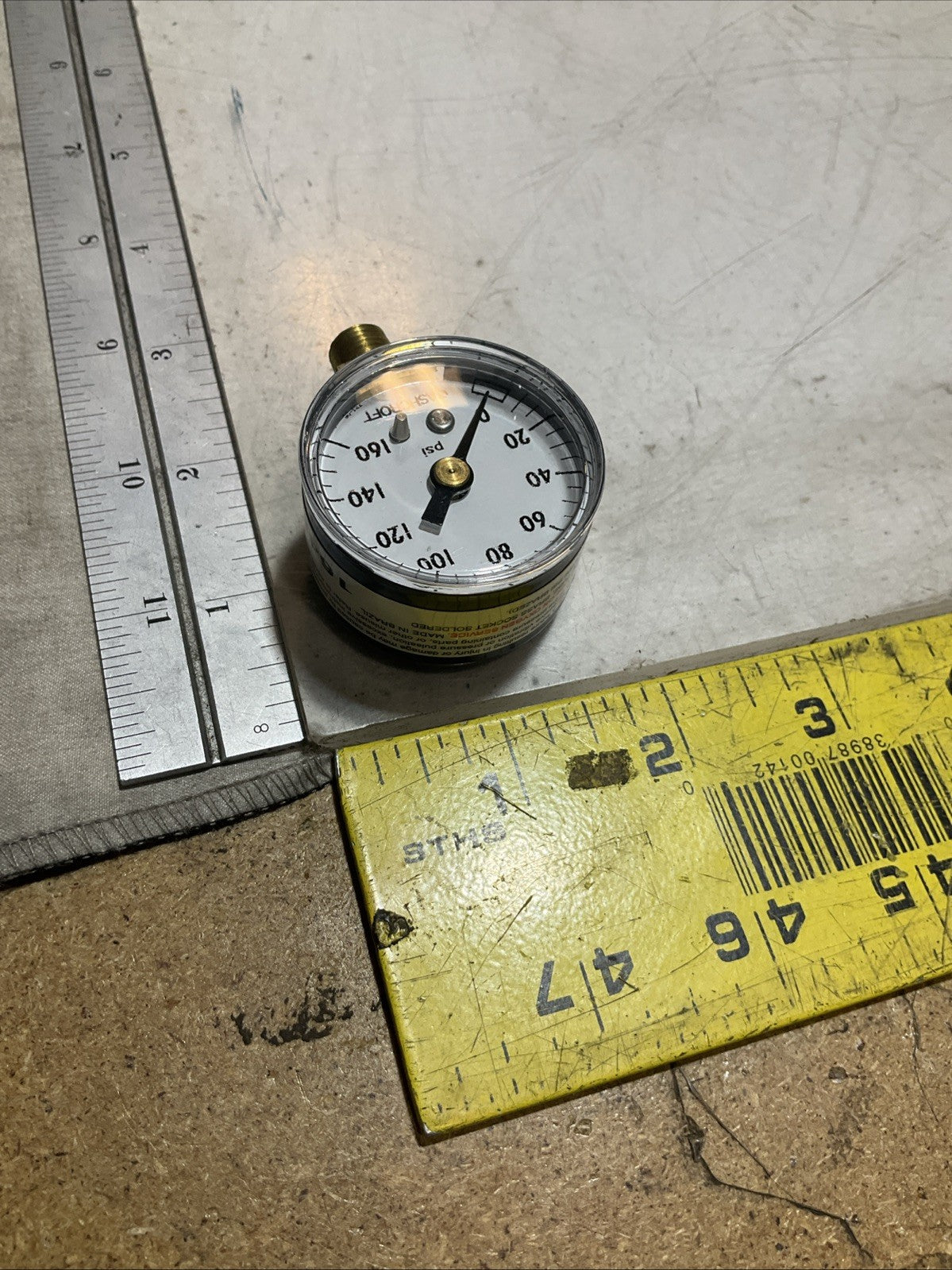ASHCROFT 331-06 INDUSTRIAL PRESSURE GAUGE POLYCARBONATE BRASS 0-160PSI Z2M