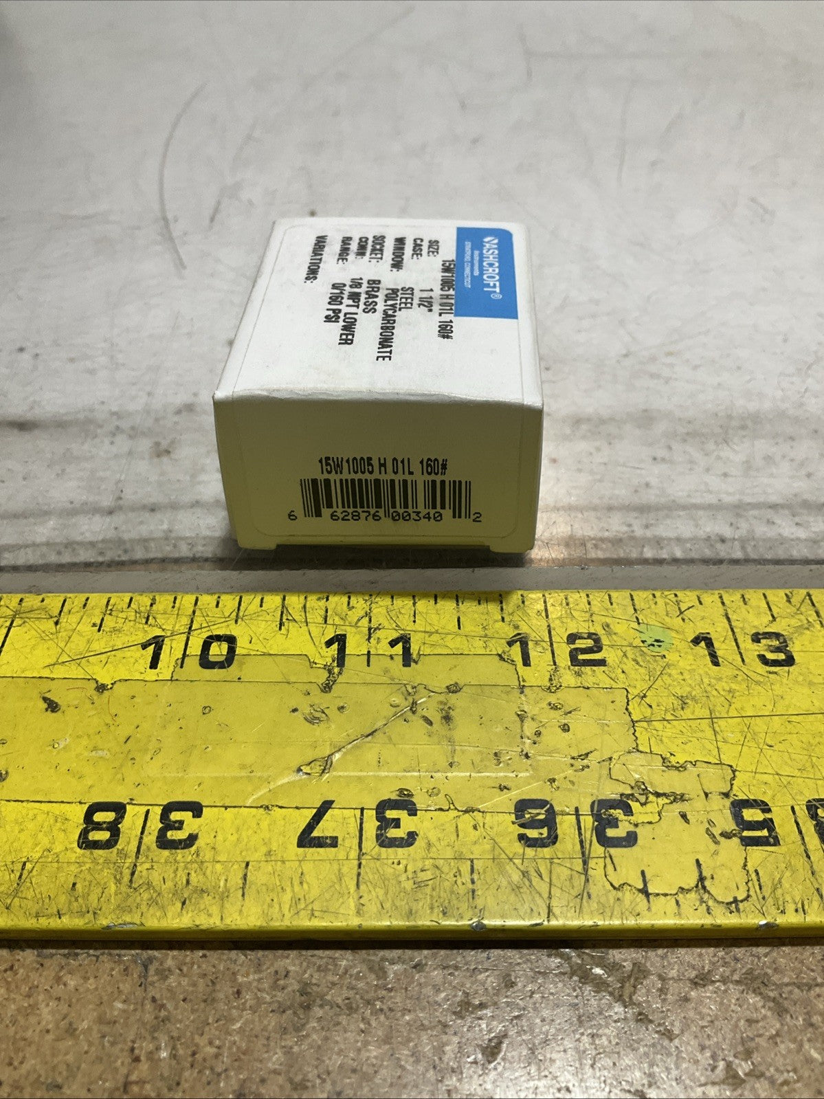 ASHCROFT 331-06 INDUSTRIAL PRESSURE GAUGE POLYCARBONATE BRASS 0-160PSI Z2M