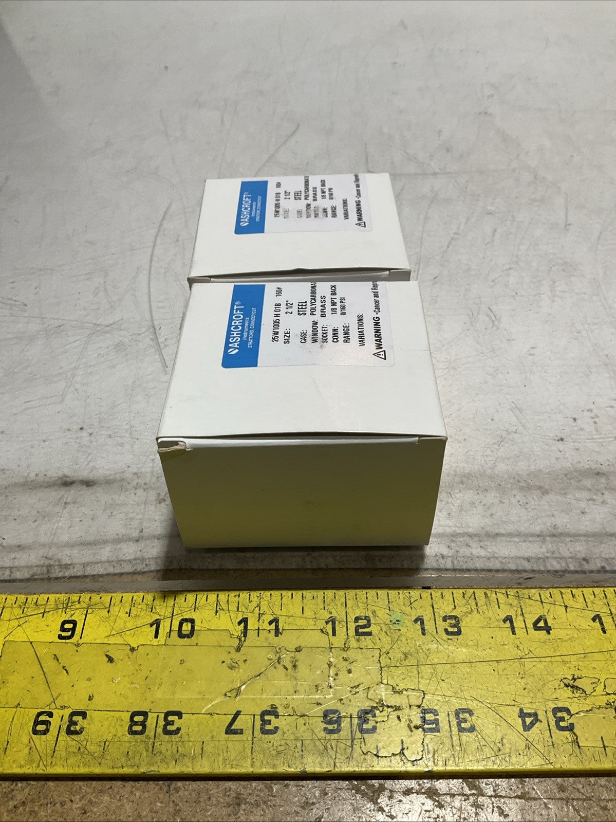 ASHCROFT 436-07 INDUSTRIAL PRESSURE GAUGE 0-160PSI LOT OF 2 Z2M