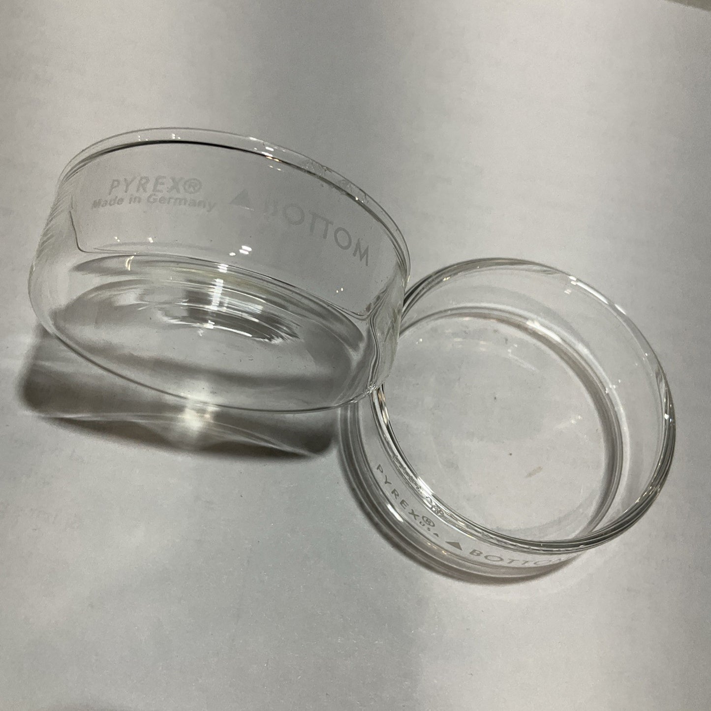 PYREX BOTTOM 7777-034 423810 CLEAR GLASS SCALLOPED CUSTARD CUPS QTY 21 Y2M
