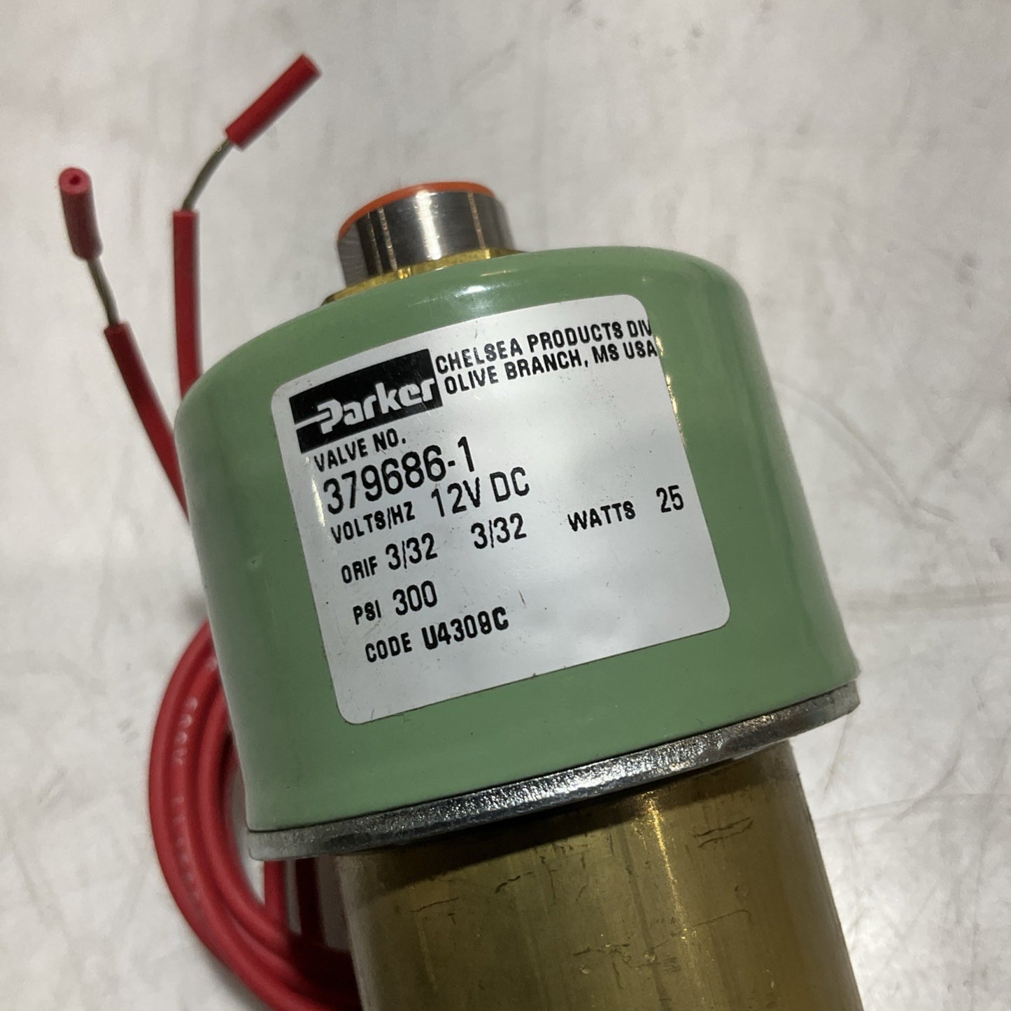 CHELSEA PARKER 328715X SOLENOID VALVE VOLTS/HZ 12VDC PSI300 WATTS 25 Y2M