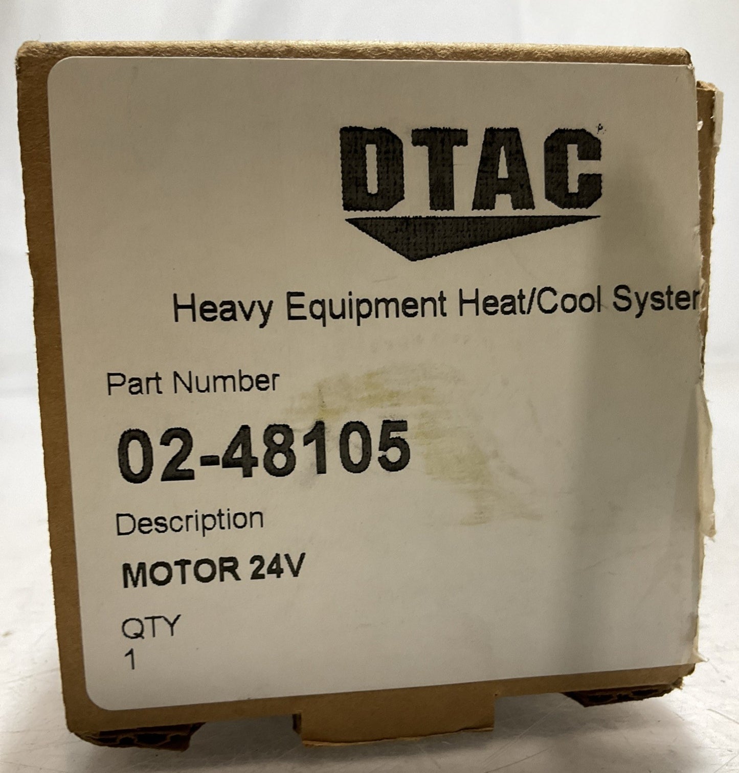 DTAC 02-48105 BLOWER MOTOR 24V Y2M