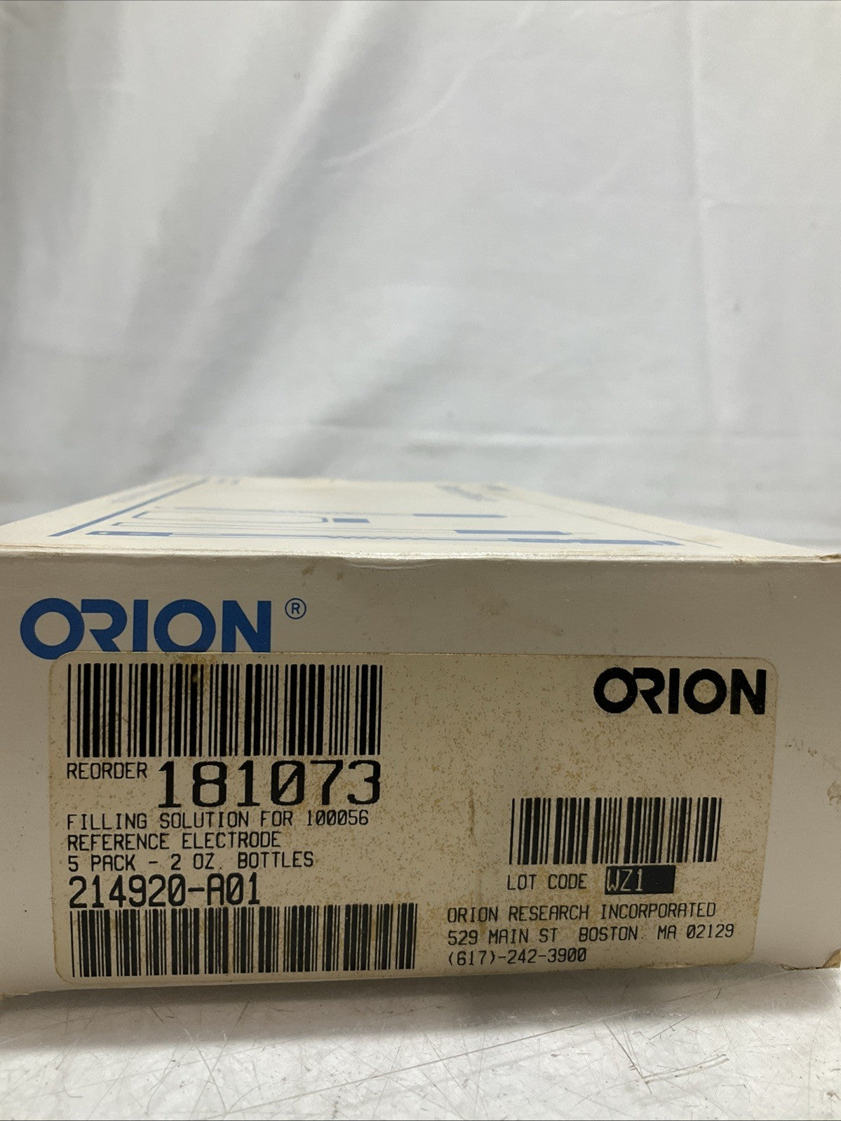 ORION 181073 FILLING SOLUTION FOR 100056 REFERENCE ELECTRODE 59.1ML QTY3 Y2M