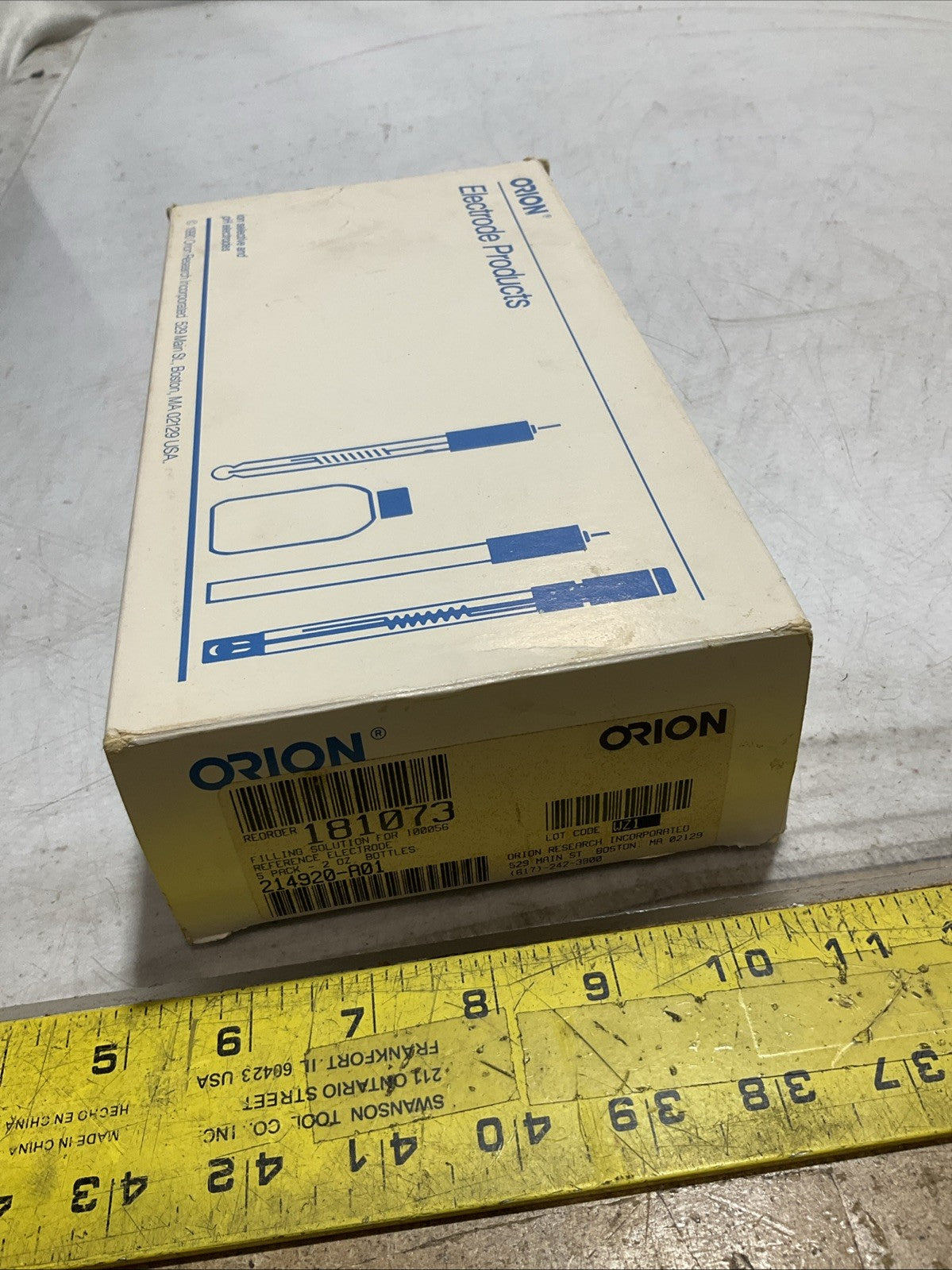 ORION 181073 FILLING SOLUTION FOR 100056 REFERENCE ELECTRODE 59.1ML QTY3 Y2M