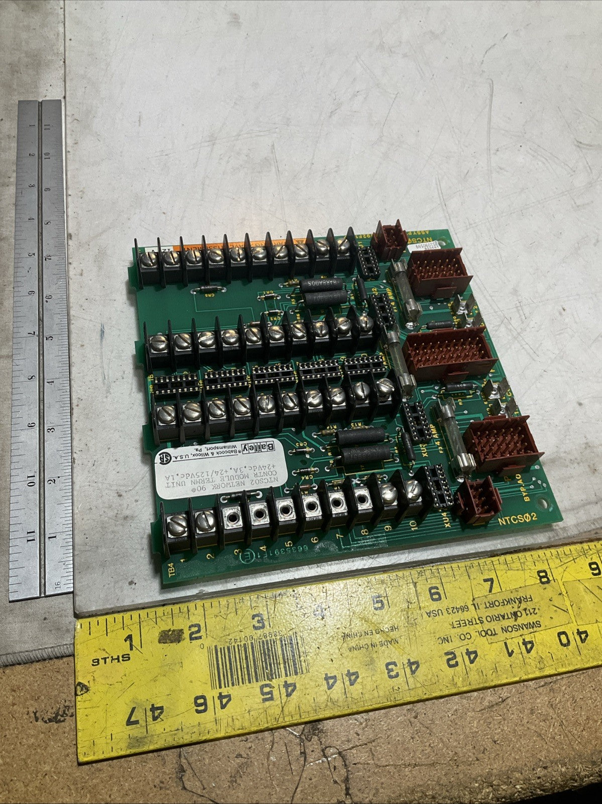 BAILEY NTCS02-6635392F1 CONTROL MODULE TERMINAL CIRCUIT UNIT 125VDC Y2M