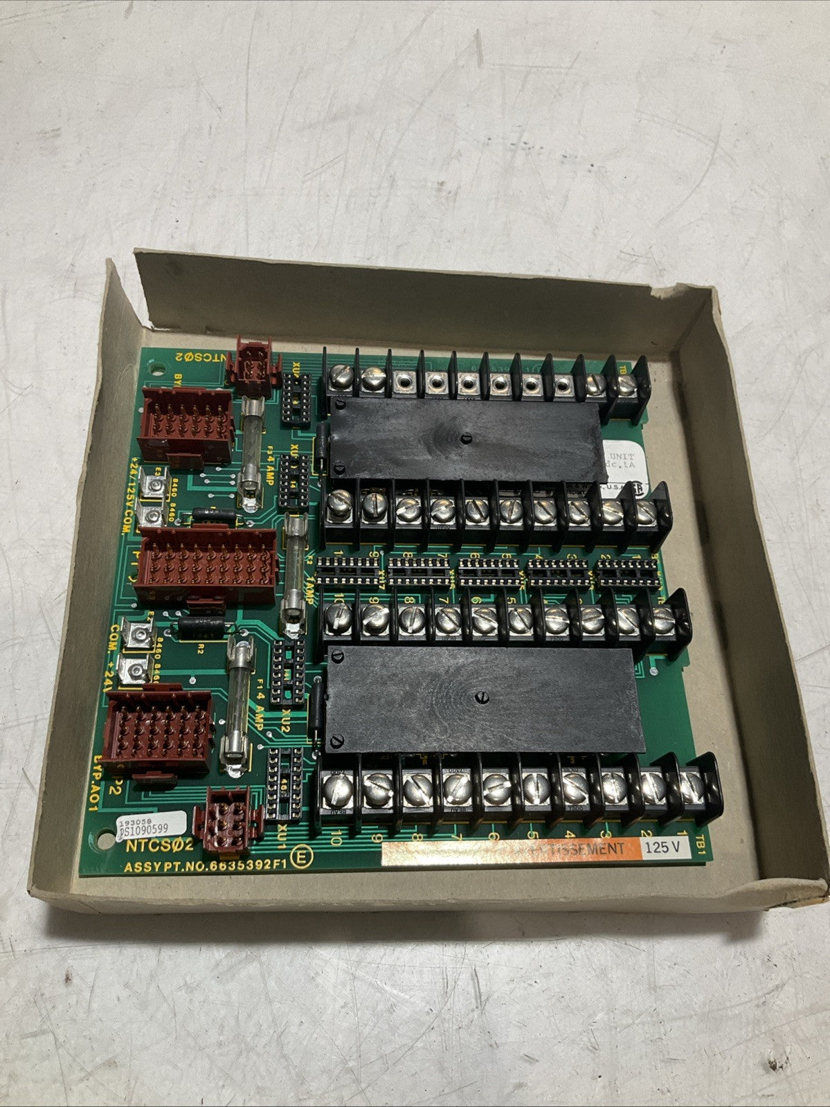 BAILEY NTCS02-6635392F1 CONTROL MODULE TERMINAL CIRCUIT UNIT 125VDC Y2M
