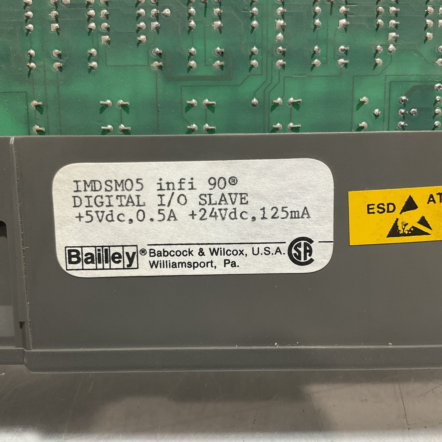 BAILEY INFI90 IMDSM05 6635408DI DIGITAL I/0 SLAVE MODULE 24VDC 125MA Y2M
