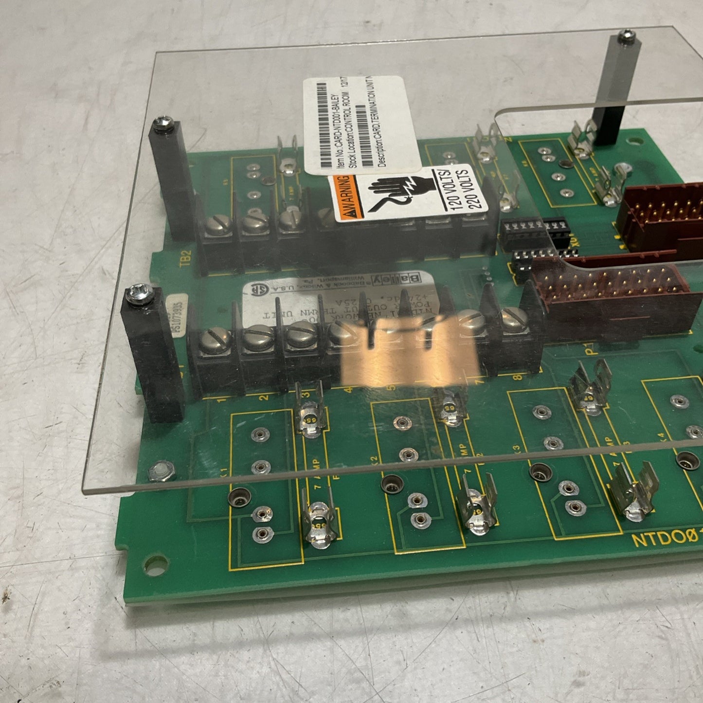 ABB; BAILEY NTD001 NETWORK 90 POWER OUTPUT CARD TERMIN UNIT CIRCUIT BOARD Y2M