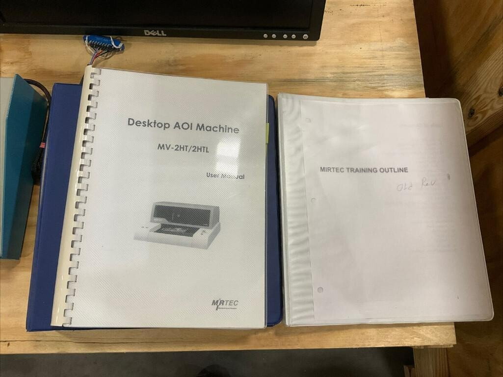 MIRTEC MV-2HT 2HTL DESK TOP AOI MACHINE W/ PC AND ACCESSORIES