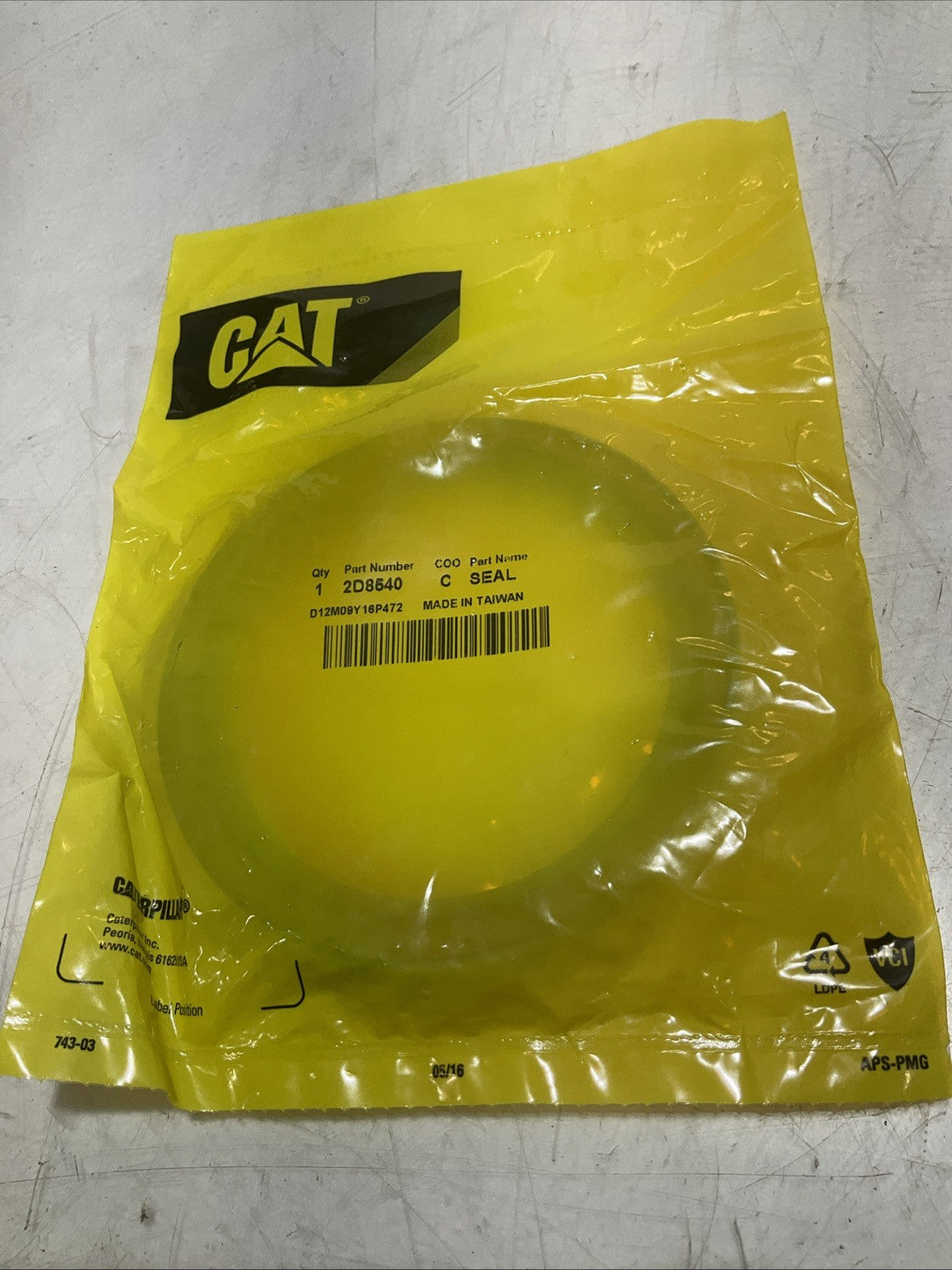CAT 2D8540 SHAFT DIAMETER RUBBER SEAL LOT OF 3 Y2M