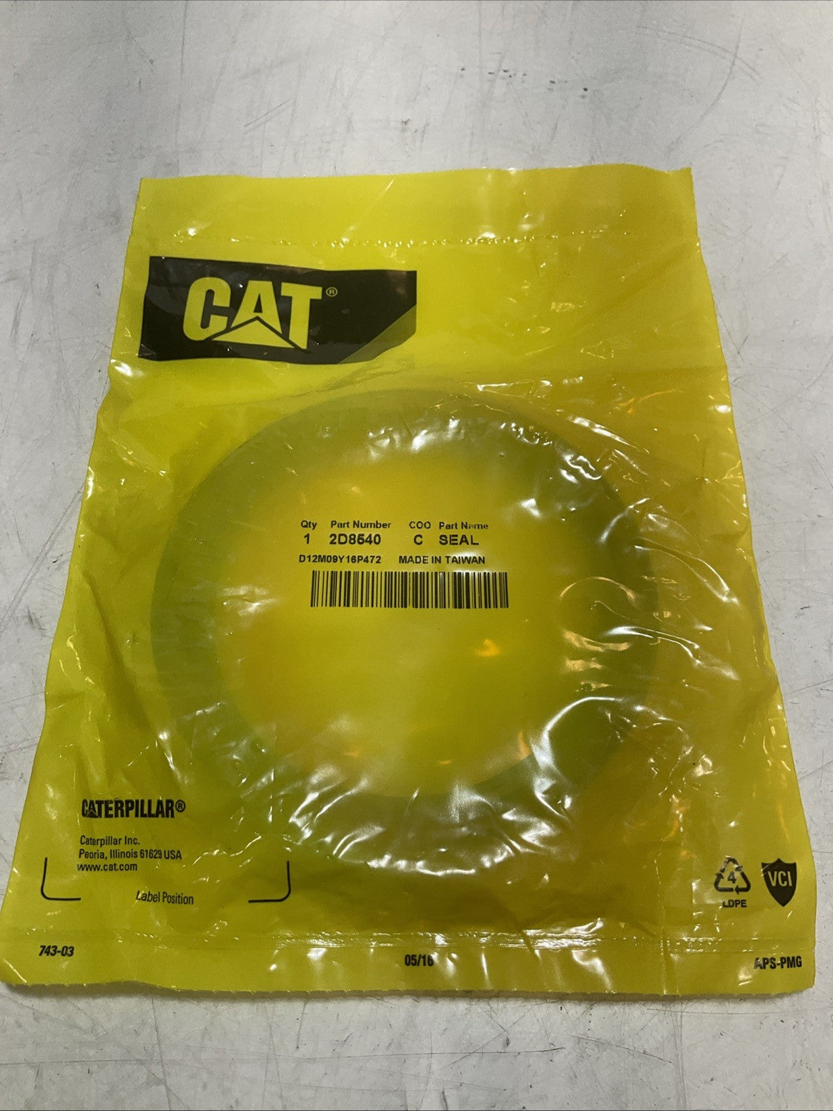 CAT 2D8540 SHAFT DIAMETER RUBBER SEAL LOT OF 3 Y2M