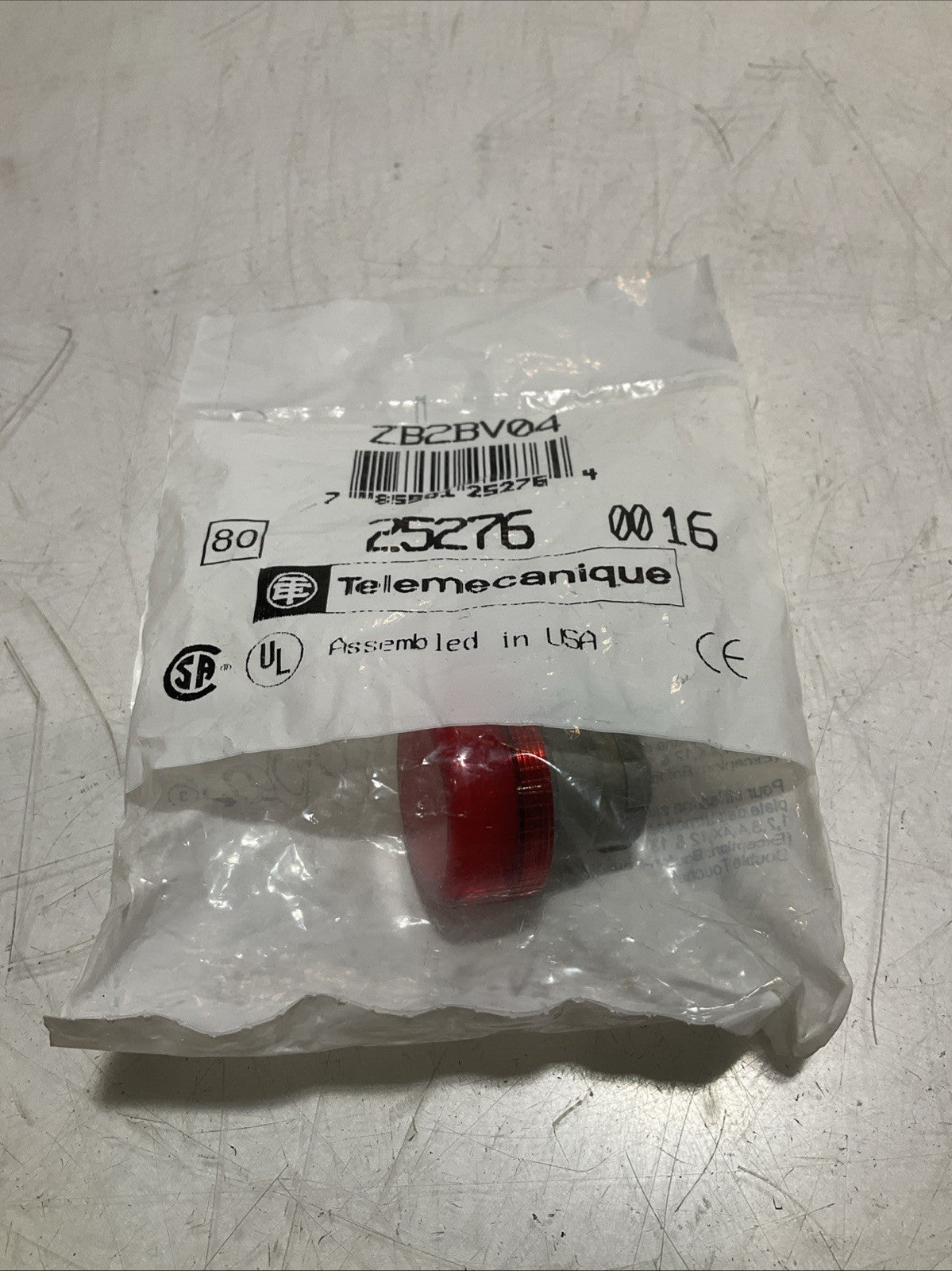TELEMECANIQUE ZB2BV04 - 25276 ROUND RED PILOT LIGHT HEAD LOT OF 3 Z2M