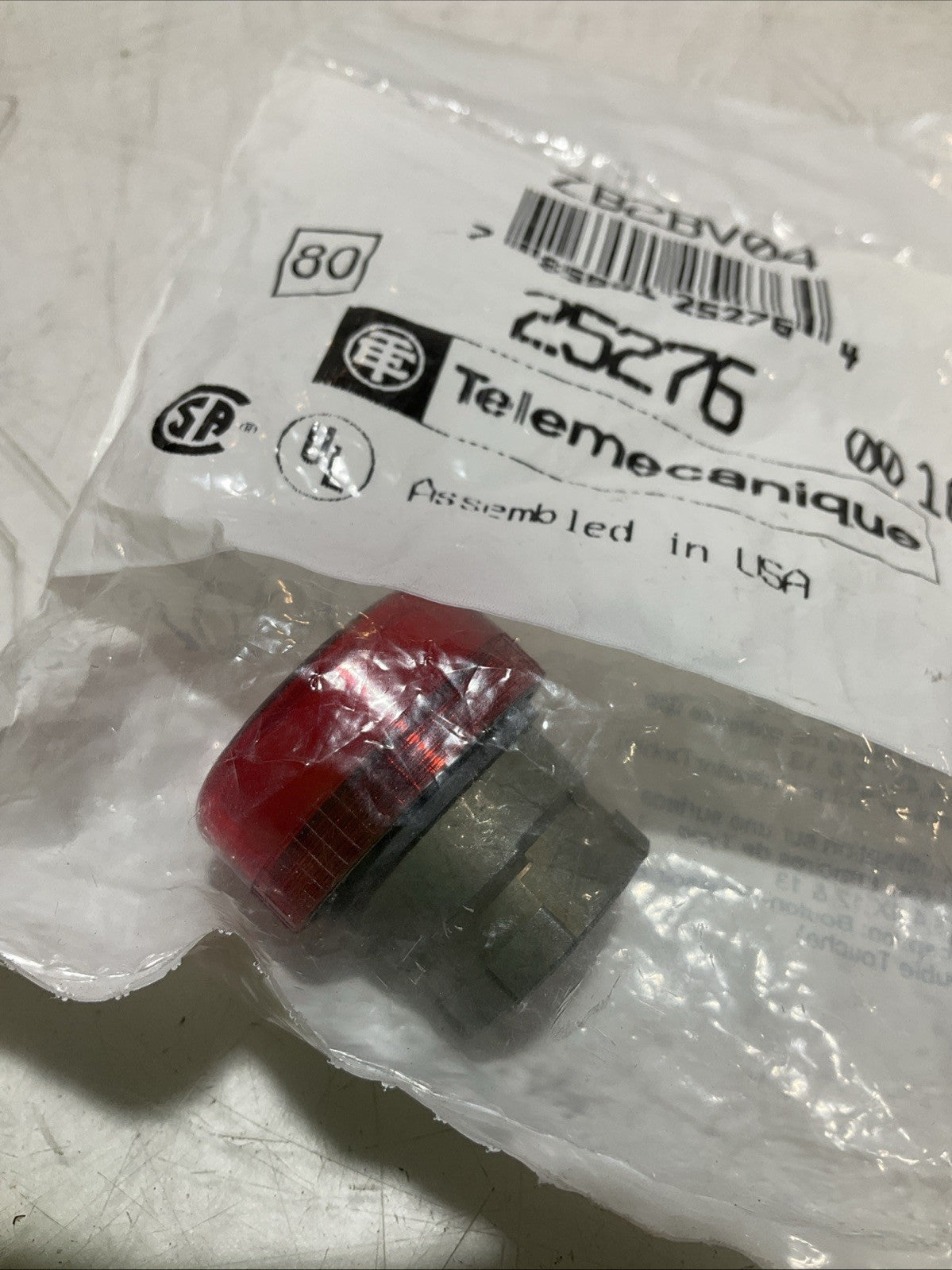 TELEMECANIQUE ZB2BV04 - 25276 ROUND RED PILOT LIGHT HEAD LOT OF 3 Z2M