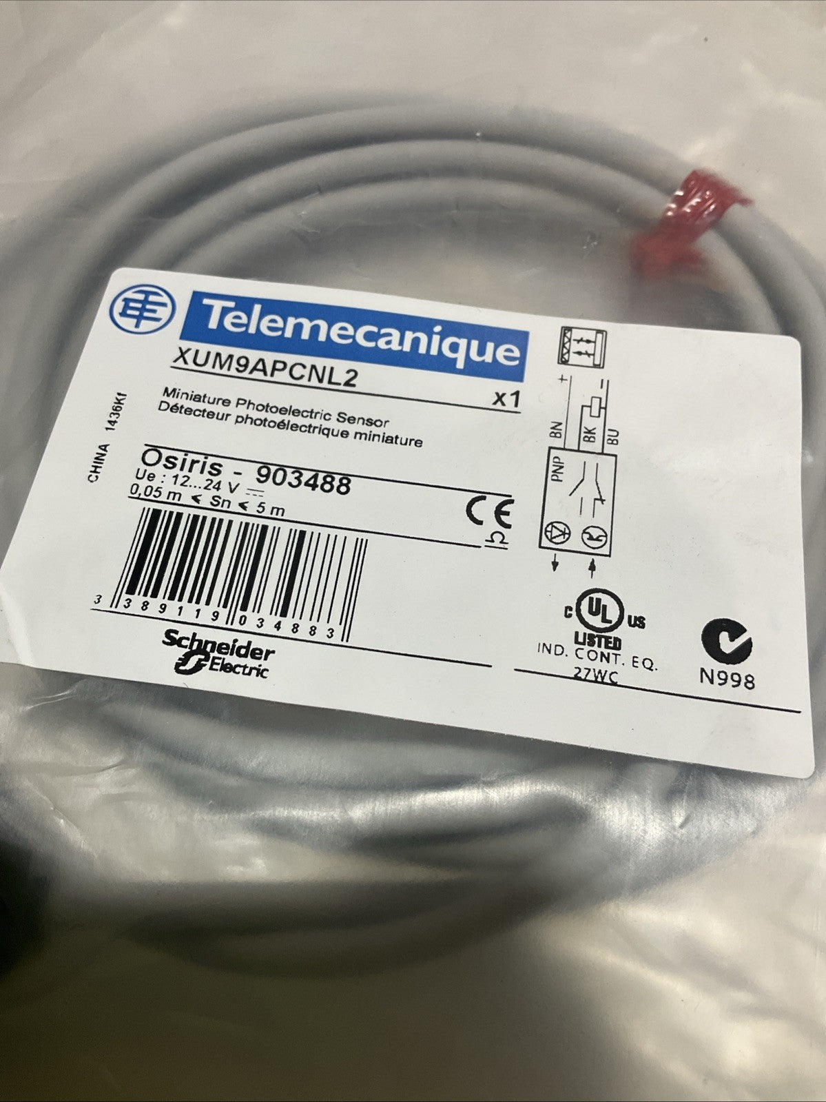 TELEMECANIQUE XUM9APCNL2 MINIATURE PHOTOELECTRIC SENSOR Z2M