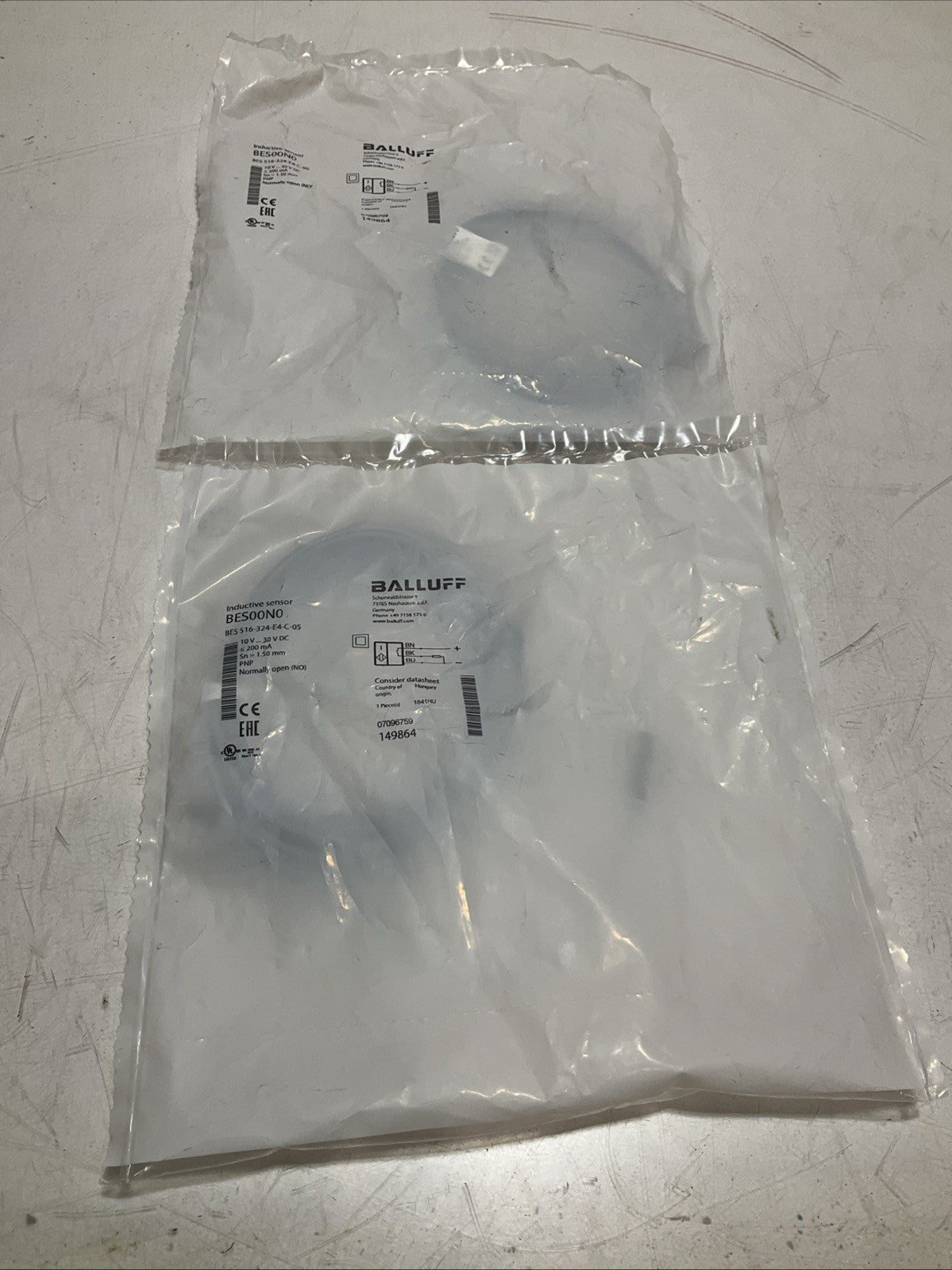 BALLUFF BES00N0 INDUCTIVE PROXIMITY SENSOR LOT OF 2 Z2M