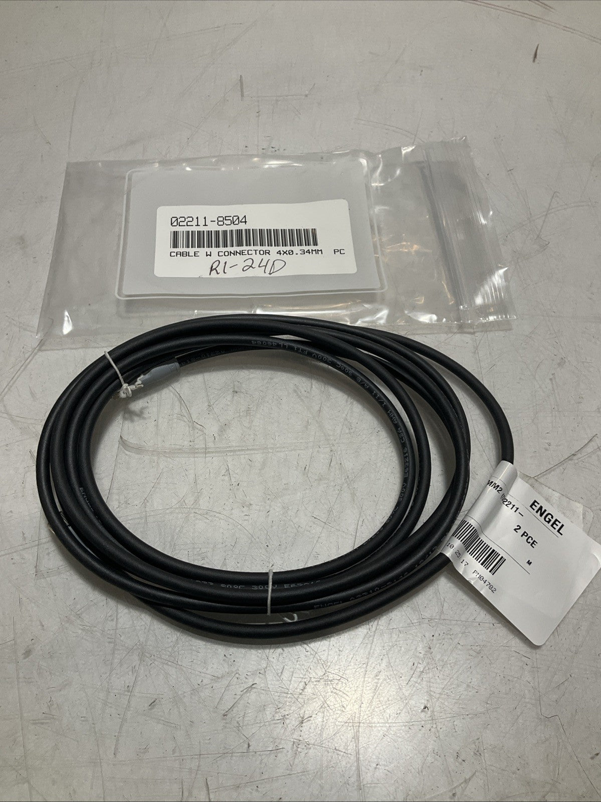 ENGEL 02211-8504 CABLE W CONNECTOR 4X0.34MM LOT OF 2 Z2M