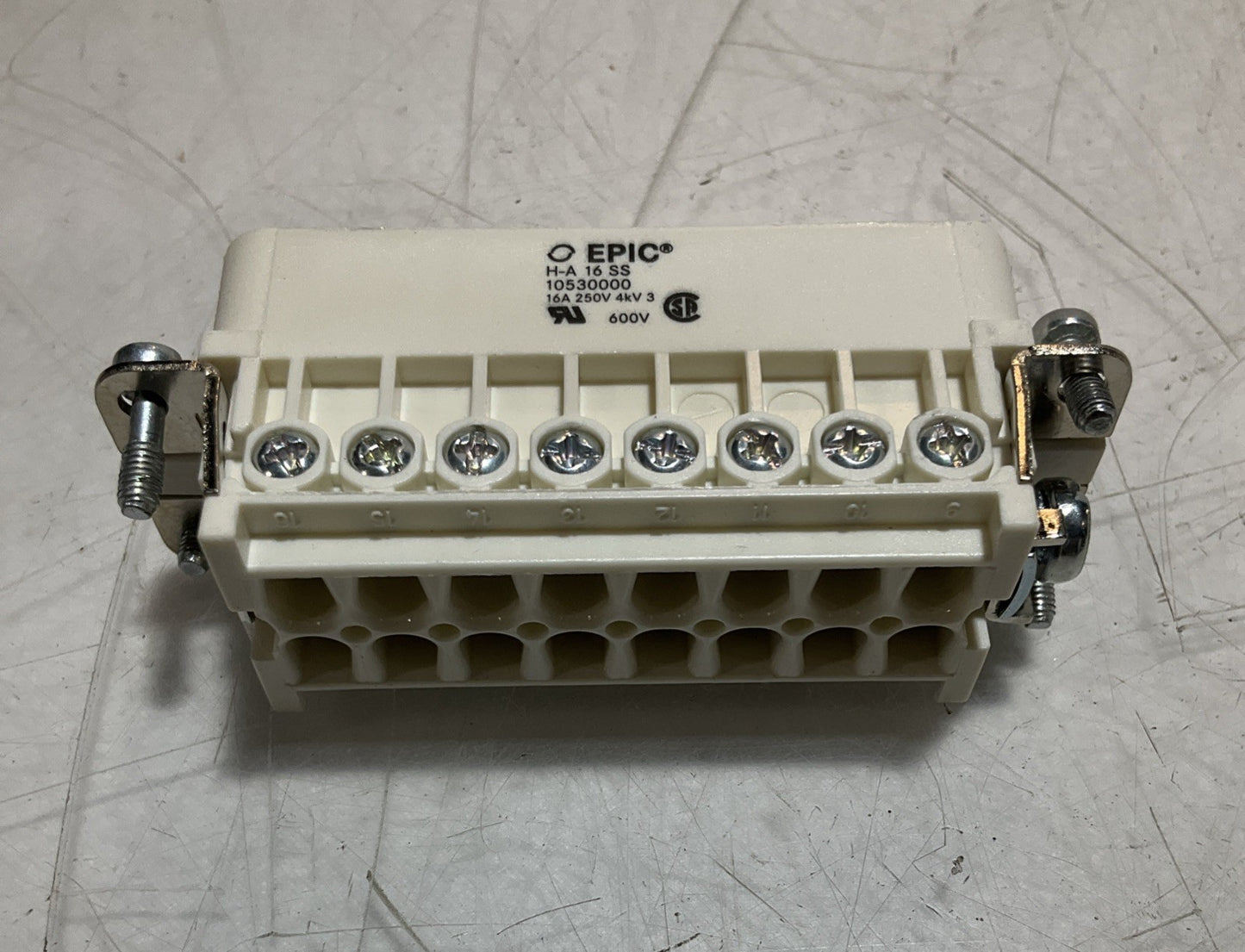 EPIC CONNECTOR H-A16SS DRPH1 16AMP UNMP MULTI-WIRED HOUSING LOT OF 5 Z2M